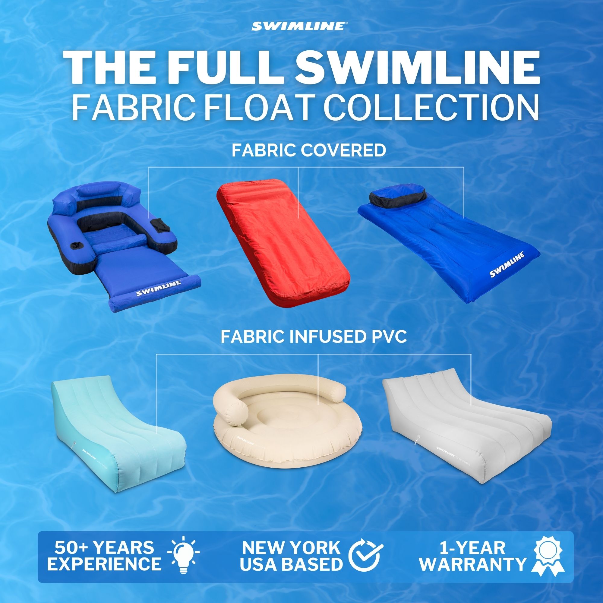 Sunsoft Fabric Covered Pool Mattress | Adjustable Air Chambers | 72" x 36"