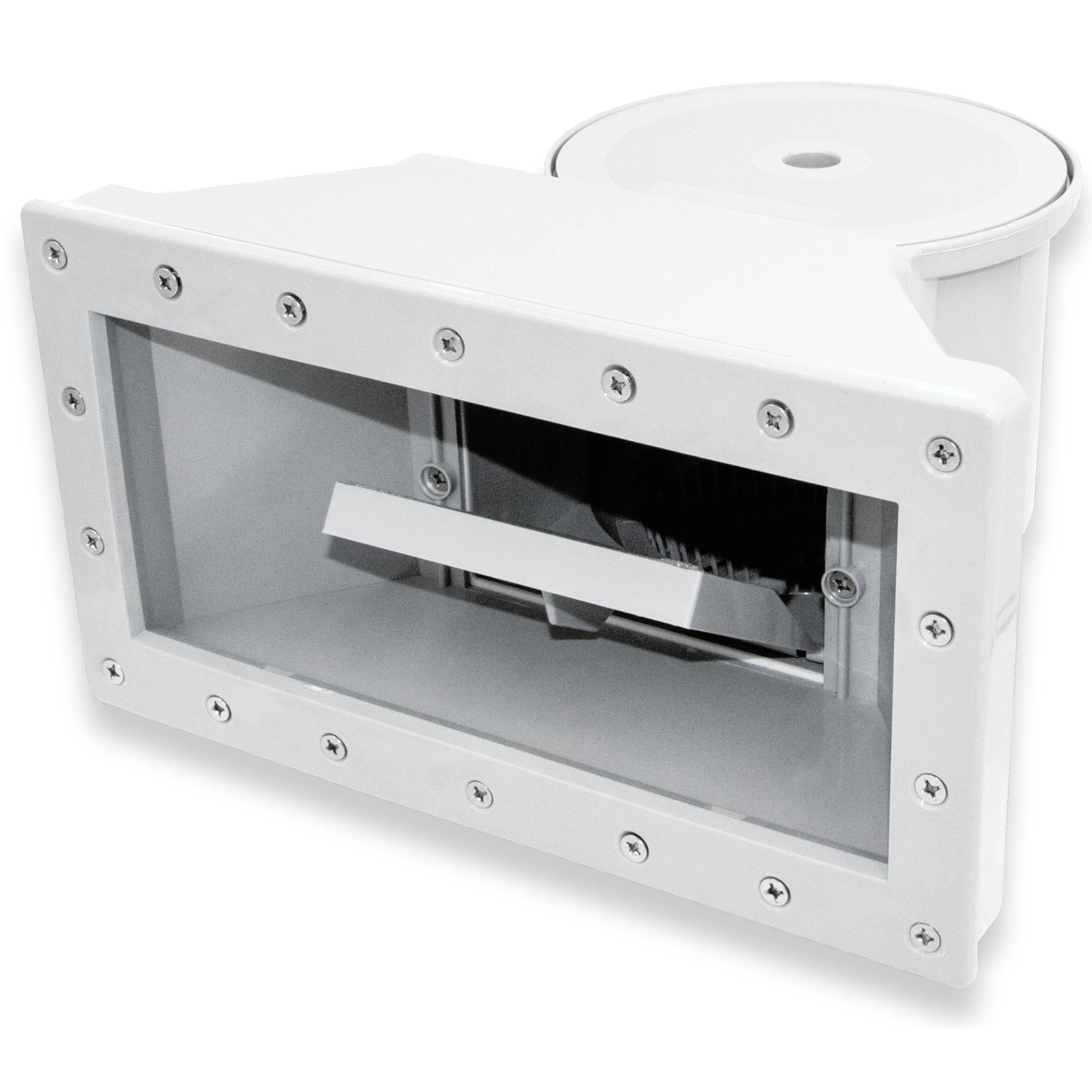 Swimline Hydrotools wide mouth thru-wall pool skimmer in white, model 8939