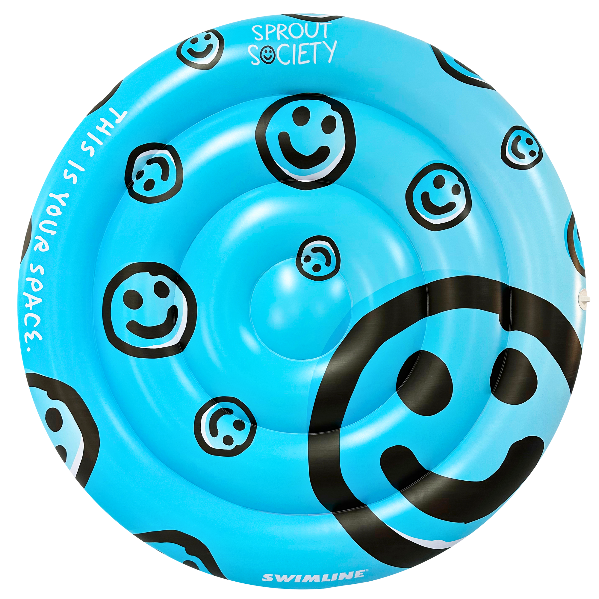 Sprout Society Heart Island Pool Float | Blue & Pink