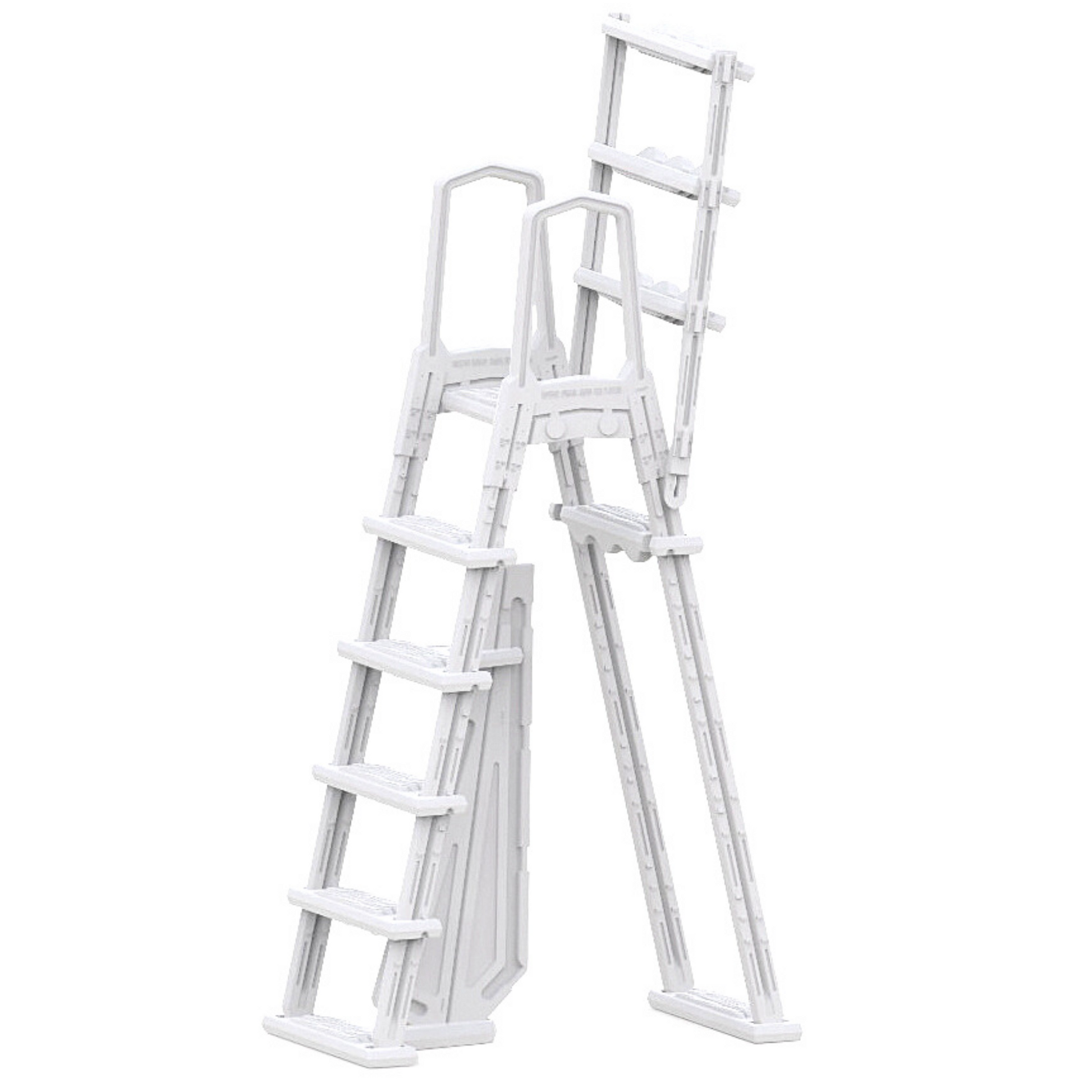 Swimline 87975 A-Frame Ladder - Flip-Up Outside Section with Safety Barrier