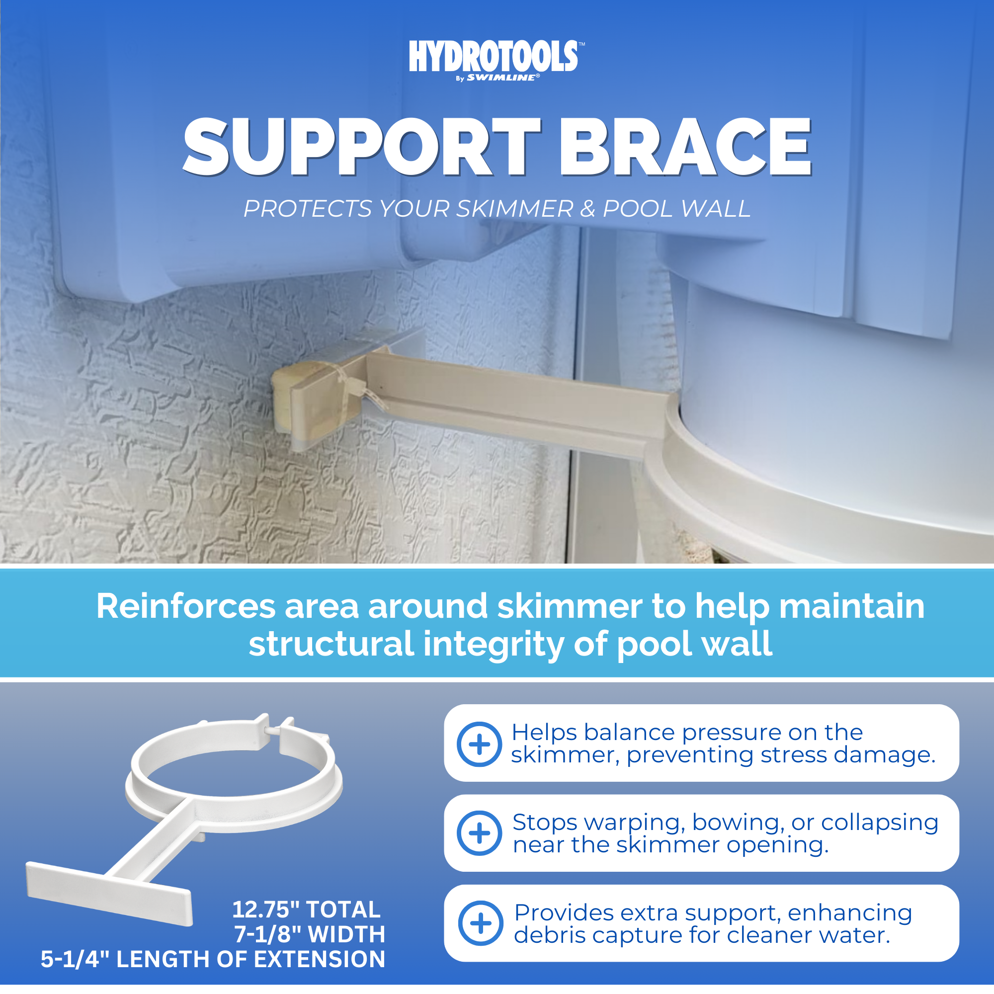 Wide Mouth Thru-Wall Pool Skimmers | White, Grey, Pre-Assembled & Water-Leveling