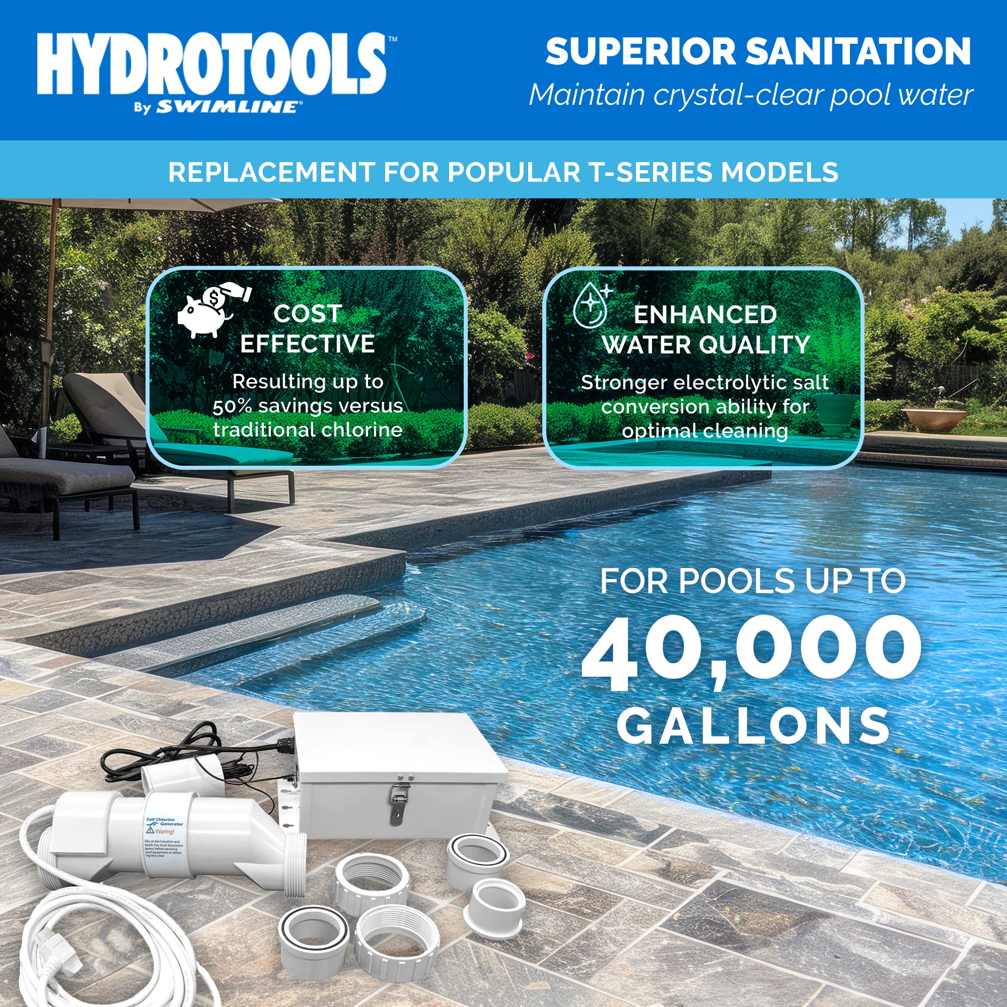 Salt Generator Replacement Cells | 15K–40K Gallons