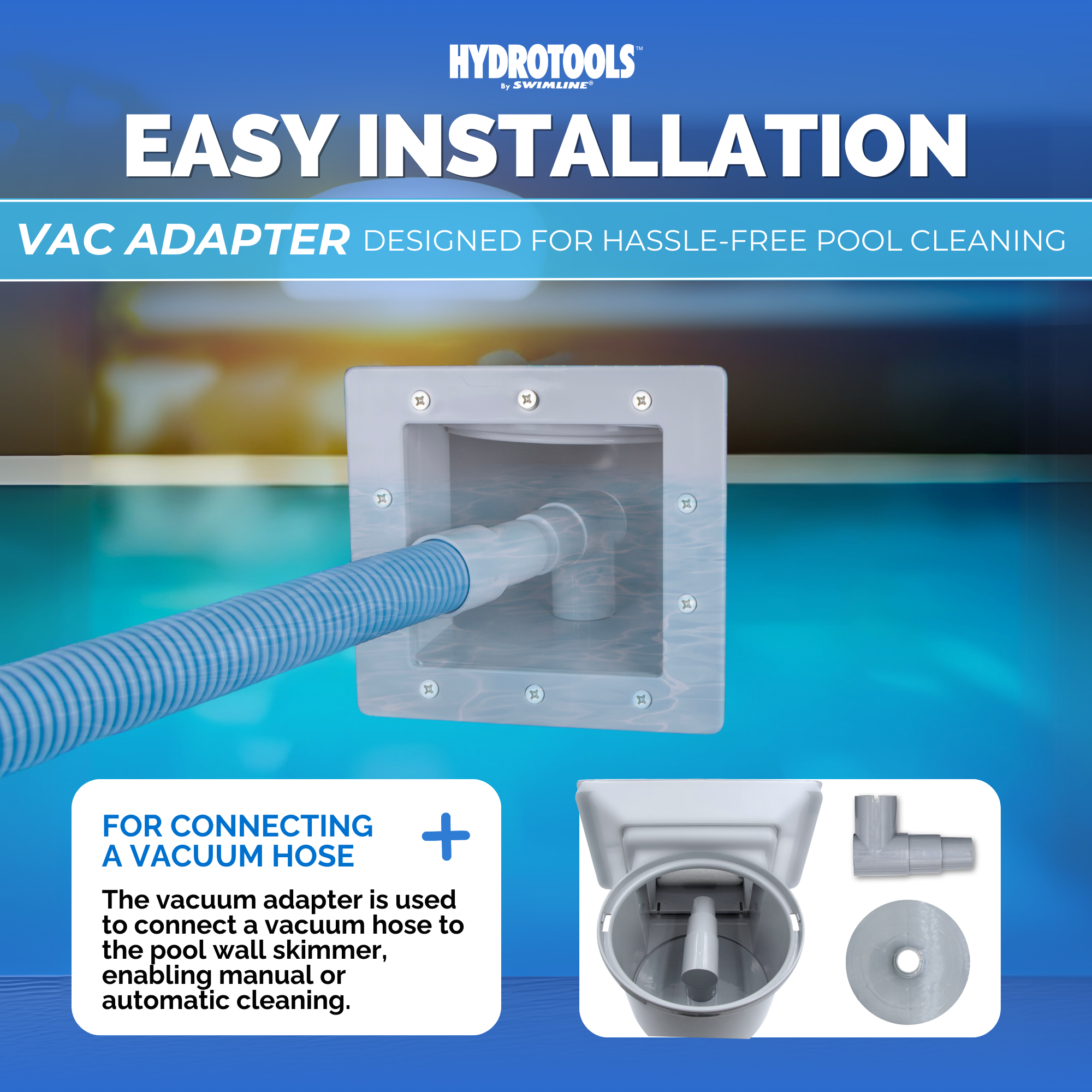 Standard Thru-Wall Pool Skimmers | White & Grey