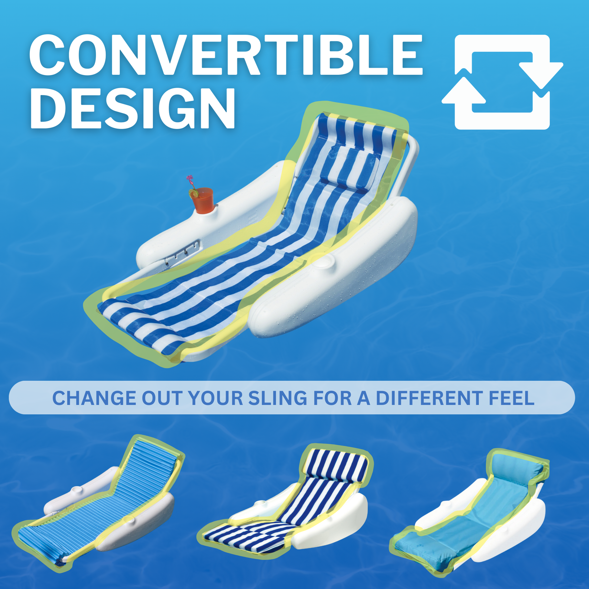 SunChaser Premium Fabric SunSoft Pool Lounger