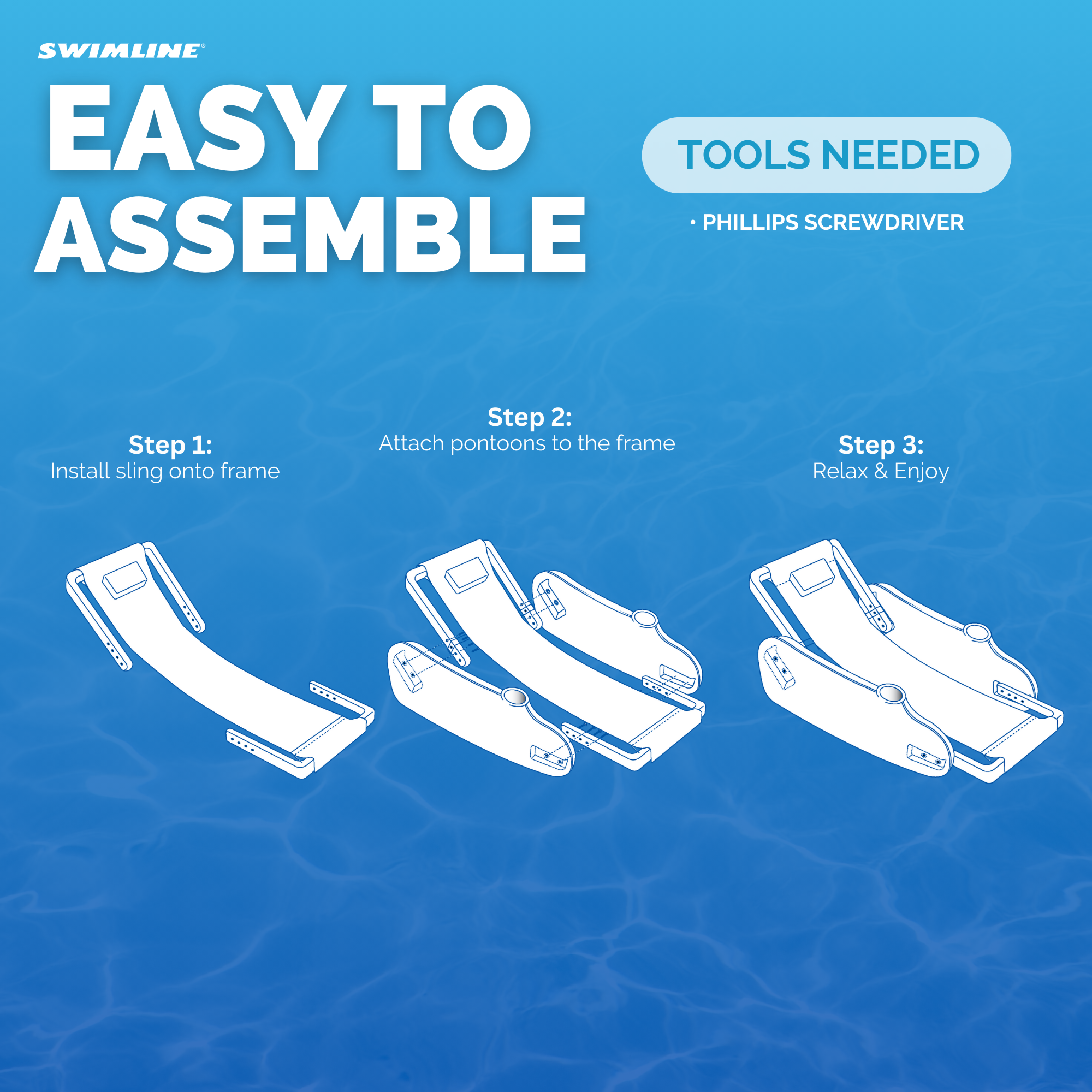 SunChaser Luxury EvaFloat Foam Pool Lounger