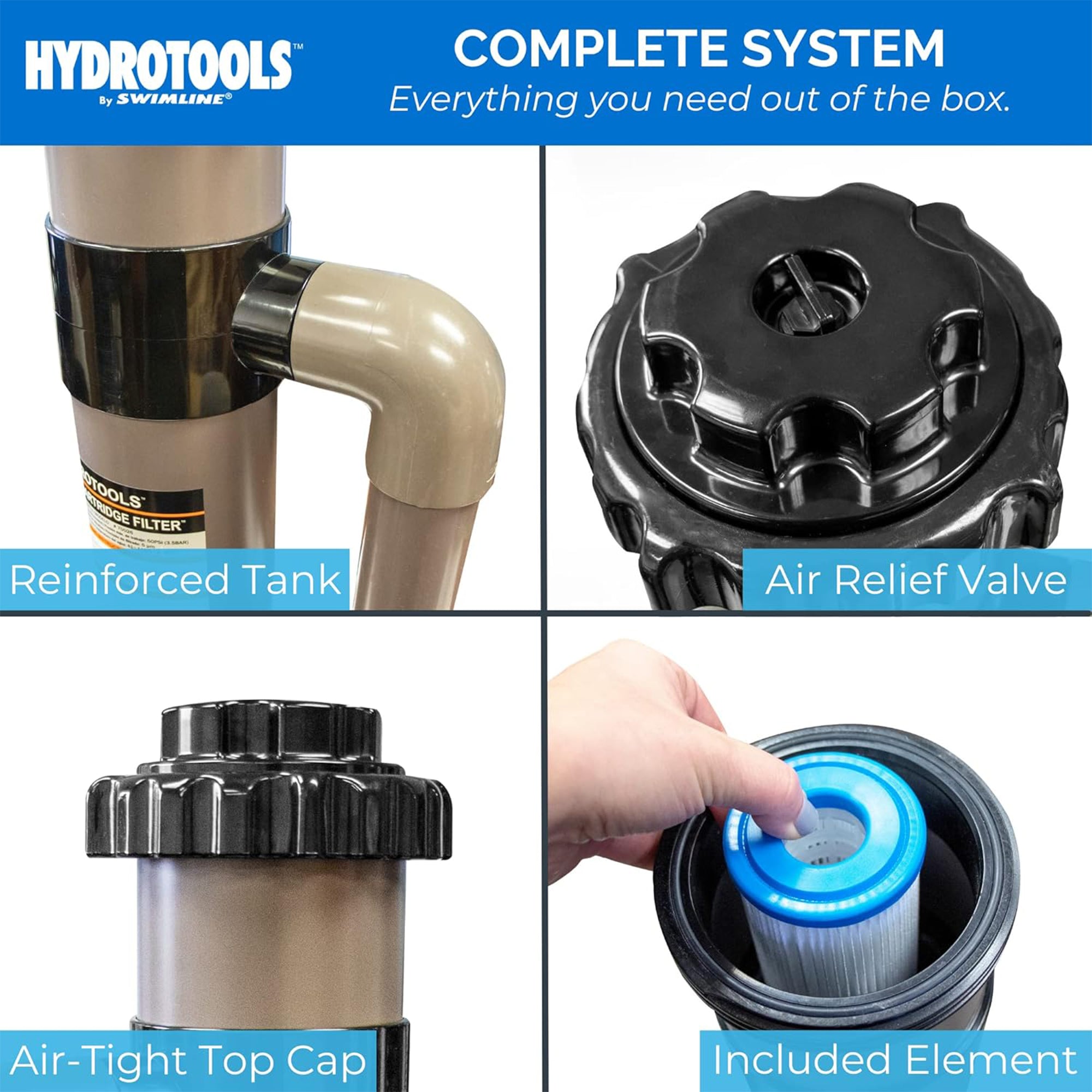Sure-Flo Cartridge Filter Systems | Single Speed | 8–100 Sq Ft