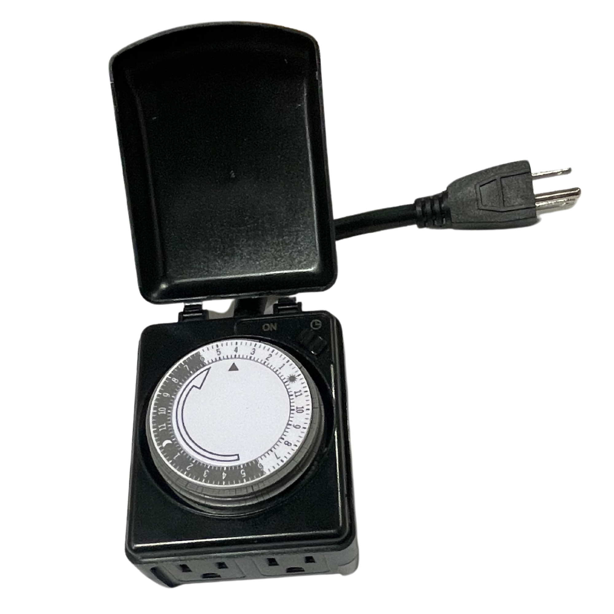 Mechanical Pool Pump Timer | 2-Port | 24-Hour Dial | Heavy-Duty Outdoor