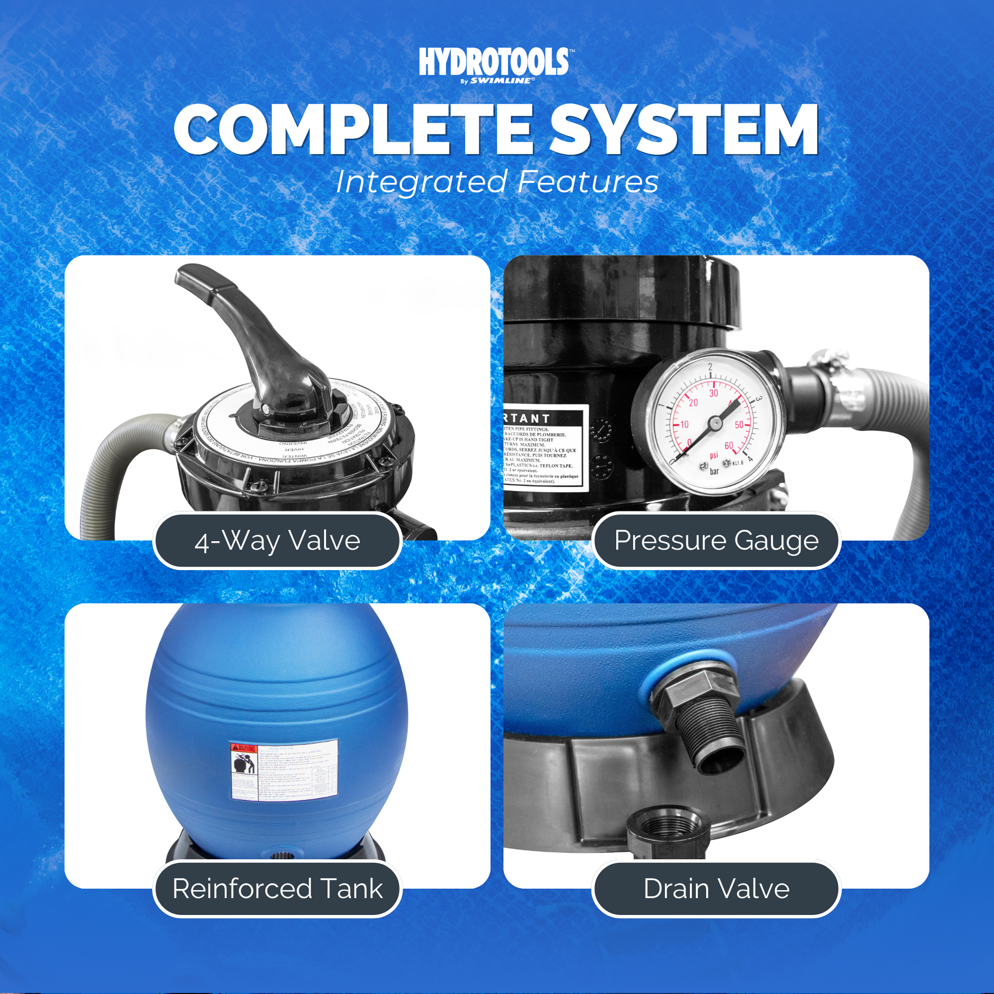 Hydro-Flo Sand Filter Systems | Single Speed | 12–19 Inch