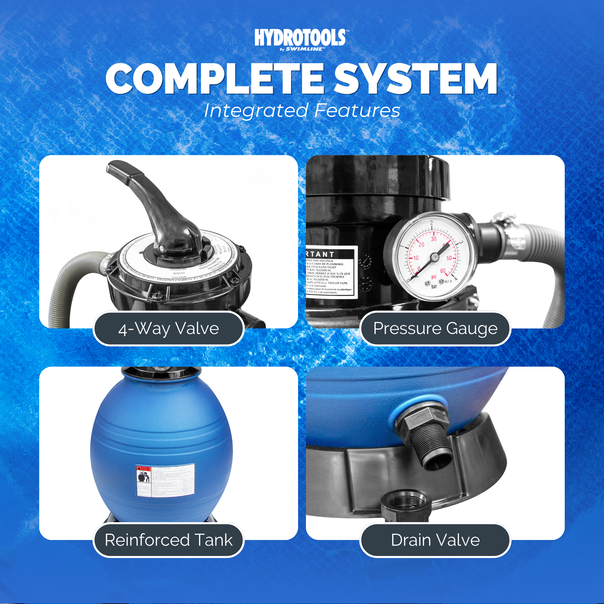 Hydro-Flo Sand Filter Systems | Single Speed | 12–19 Inch