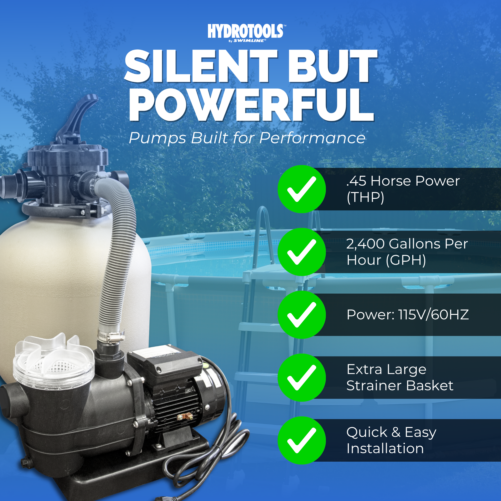 Hydro-Flo Sand Filter Systems | Single Speed | 12–19 Inch