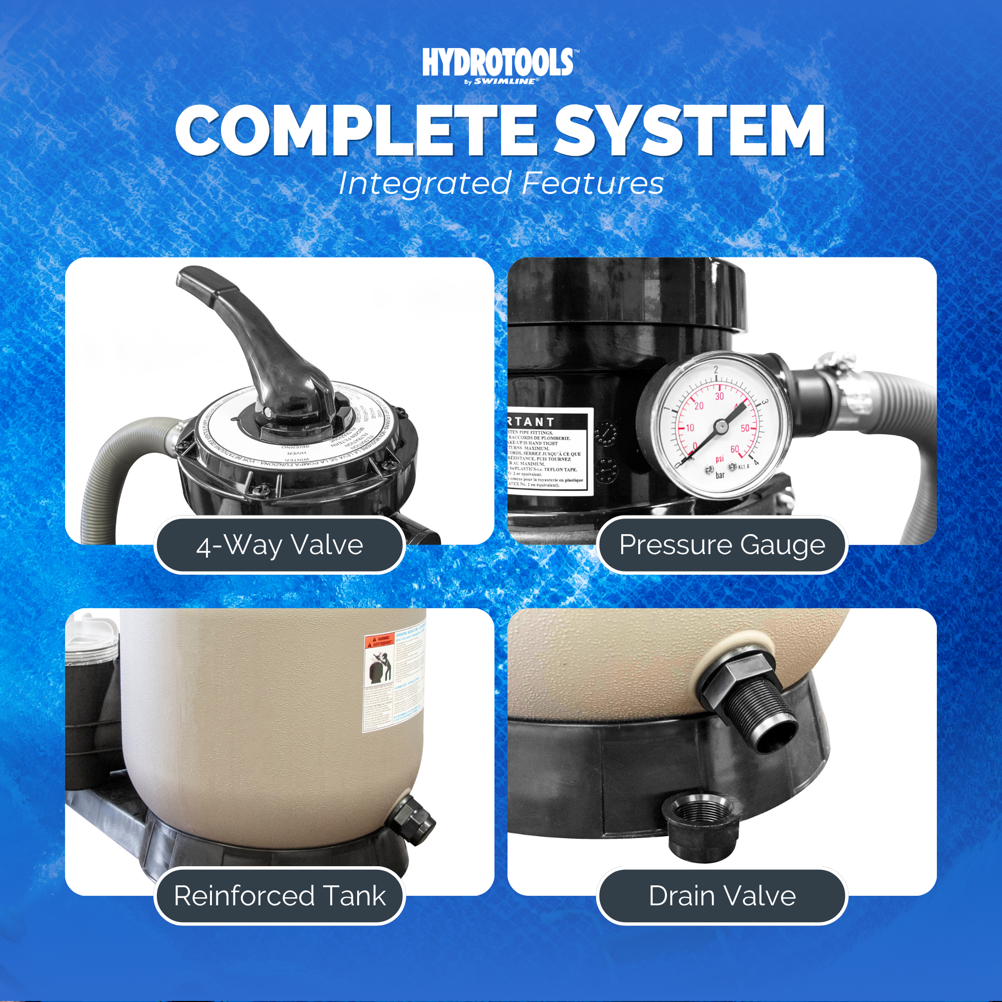 Hydro-Flo Sand Filter Systems | Single Speed | 12–19 Inch
