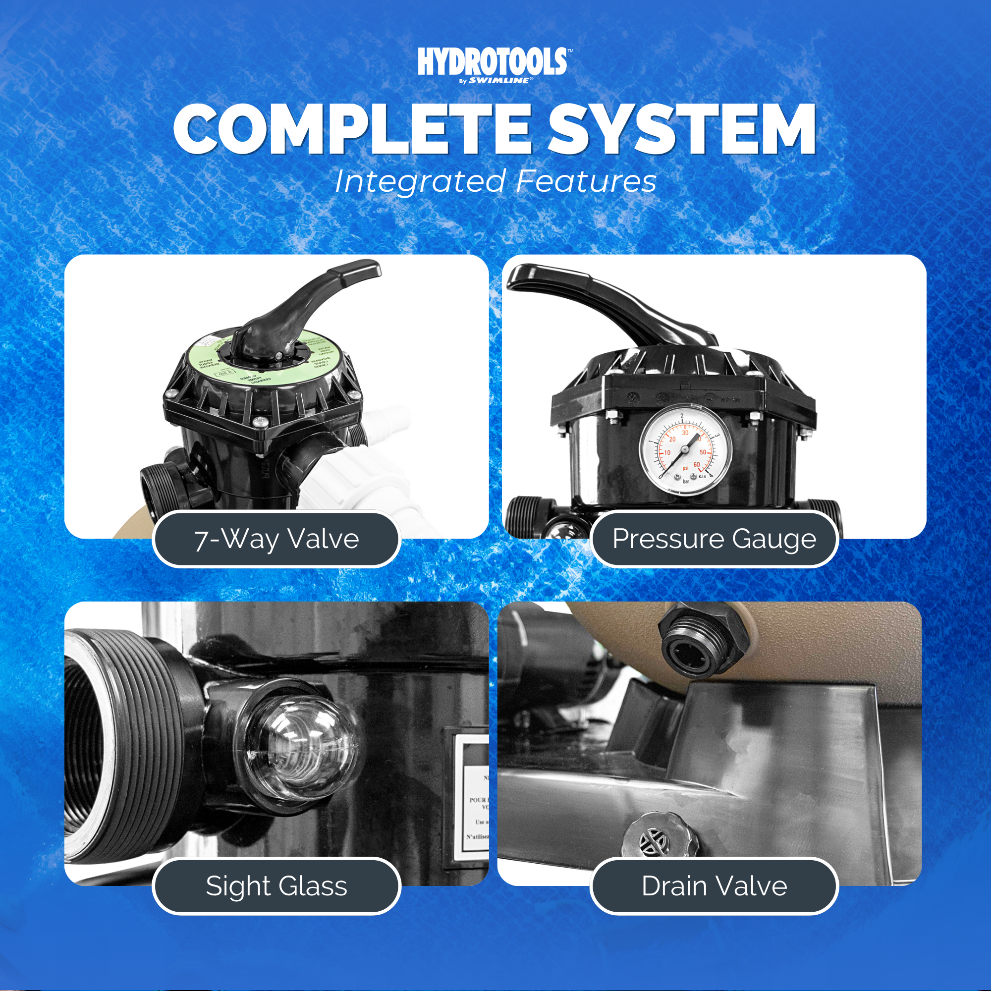 Hydro-Flo Sand Filter Systems | 2-Speed | 16 & 19 Inch