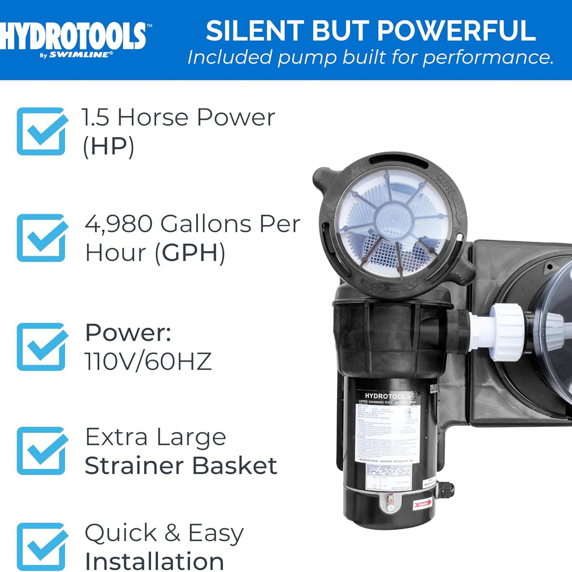 Sure-Flo Above Ground Cartridge Filter Systems | 2-Speed | 70 & 100 Sq Ft