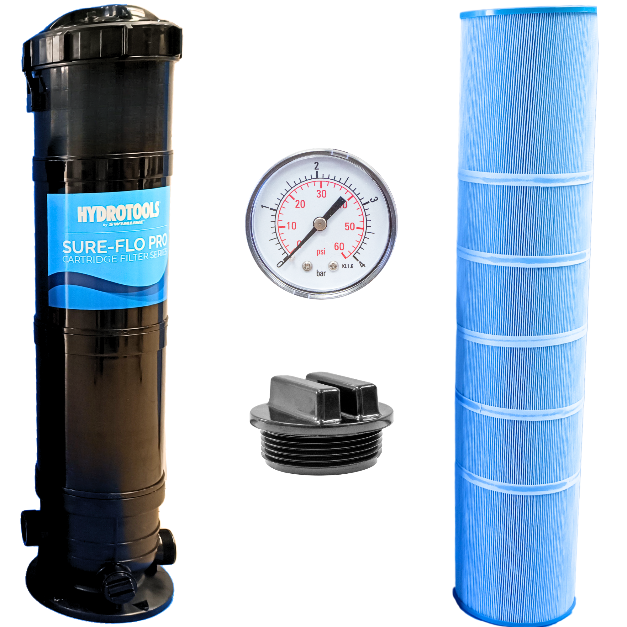 Swimline Sure-Flo 76150 above ground cartridge filter tank, 150 sq ft, with cartridge element