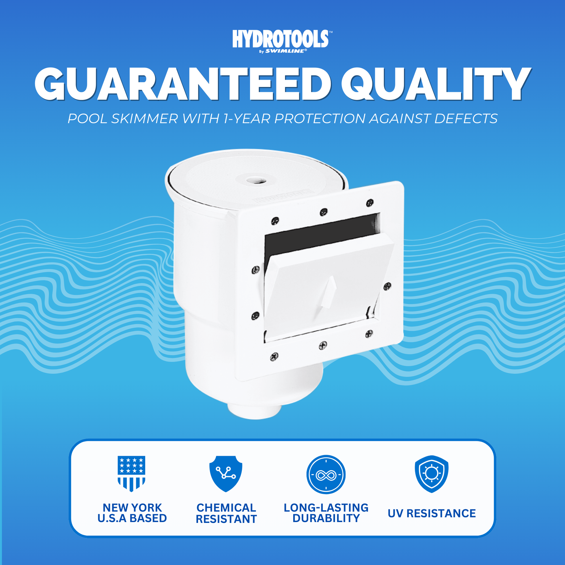Hydrotools Standard Thru-Wall Pool Skimmer - Installation Diagram