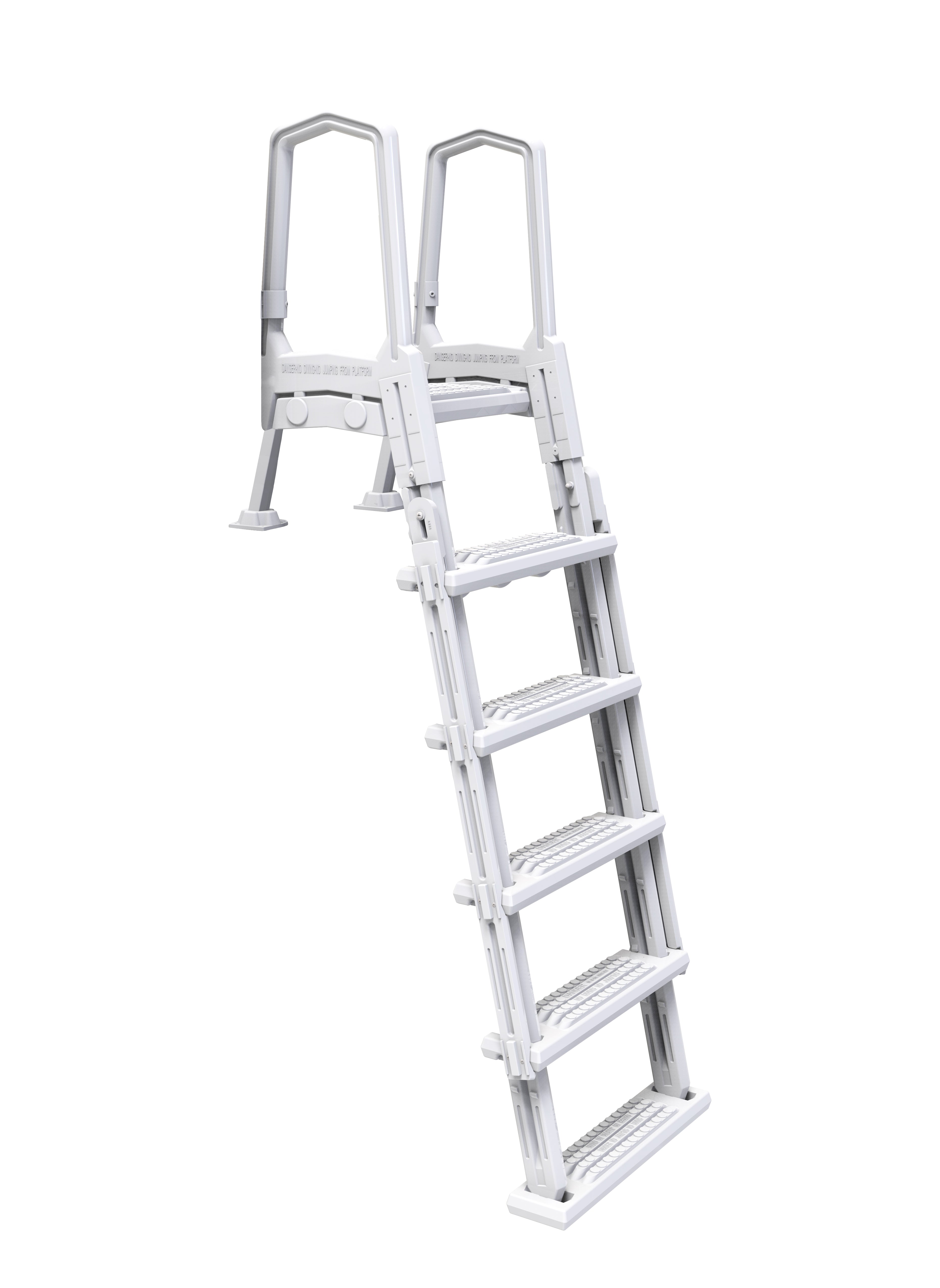 Swimline 87939 External Deck Mount Pool Ladder - Flip-Up Design