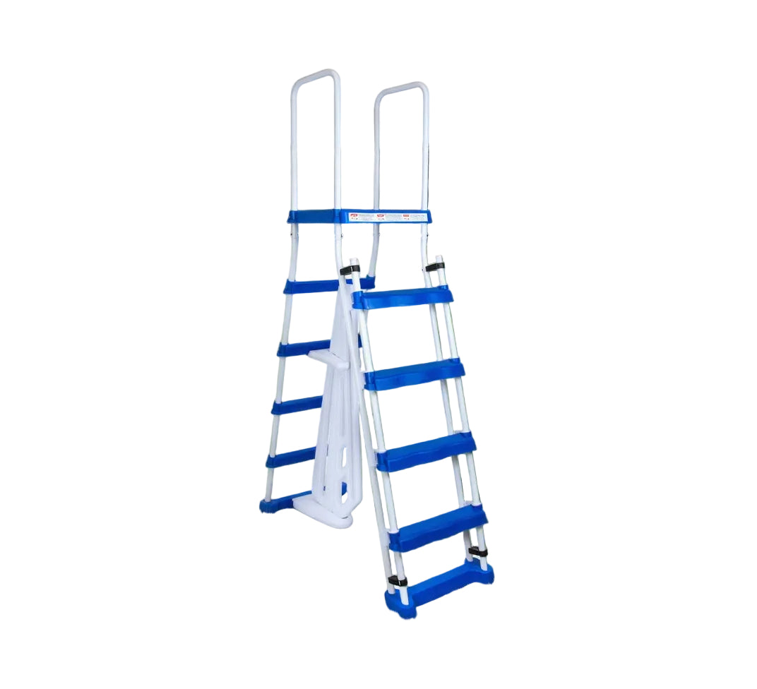Swimline 87950 AG Pool Entry Ladder with Platform Top and Safety Barrier