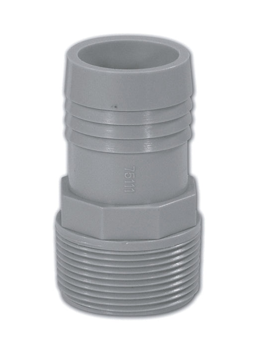 Pool Hose Adapter | 1.625" Barbed/Threaded | ABS | Pool Equipment Part