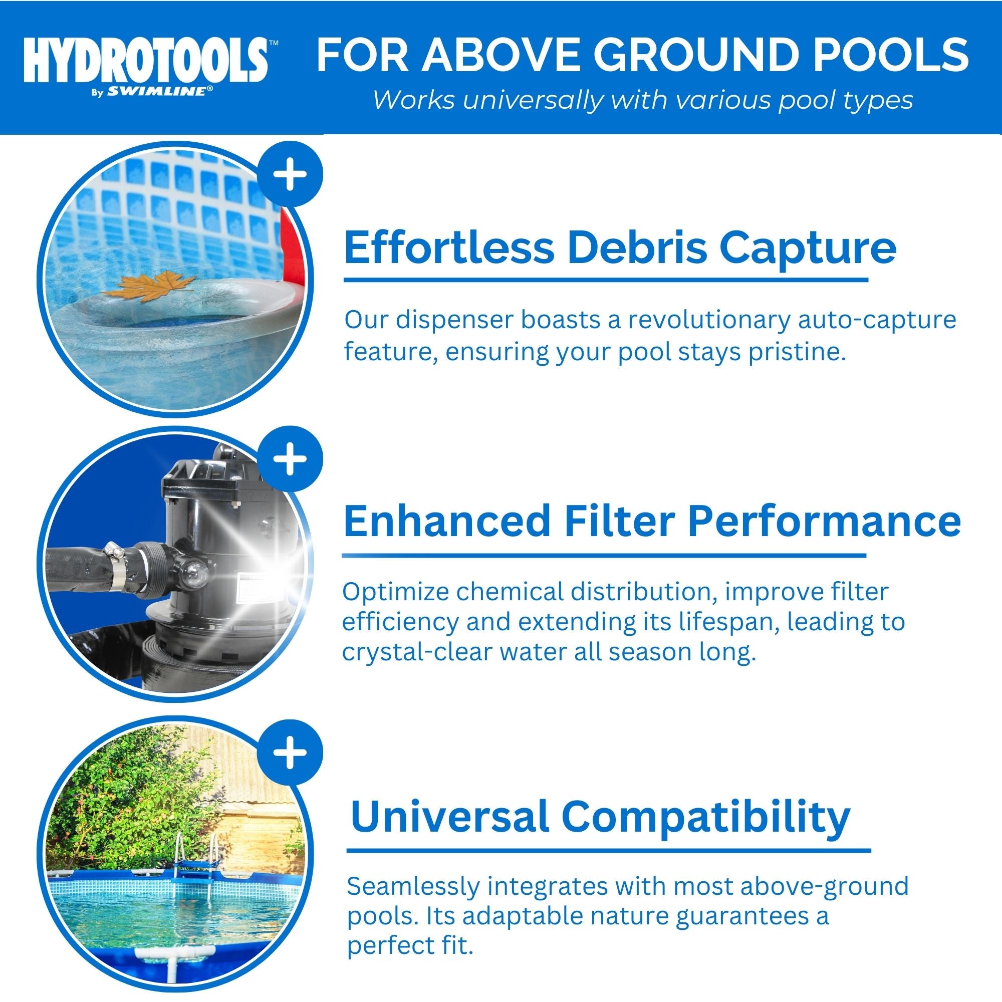 Hydrotools Hanging Pool Skimmer - Adjustable Bracket Detail