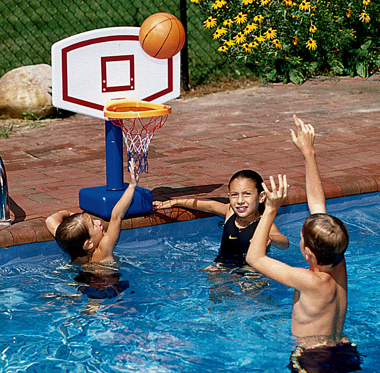 Jammin' Basketball Game | Free-Standing | Poolside Hoop with Fillable Base