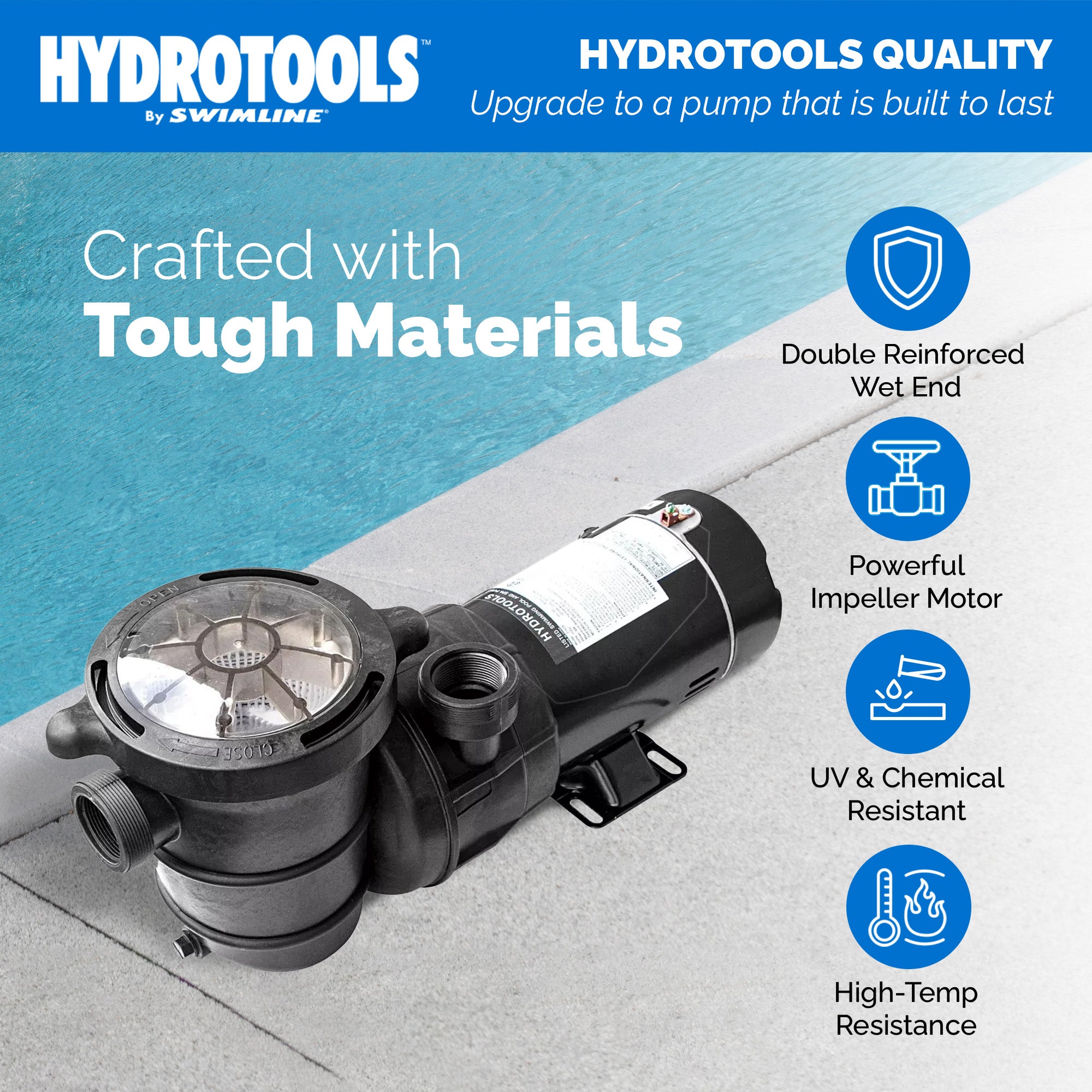 Hydro-Flo Above Ground Pool Pumps | 1 HP | 2-Speed | Vertical or Horizontal