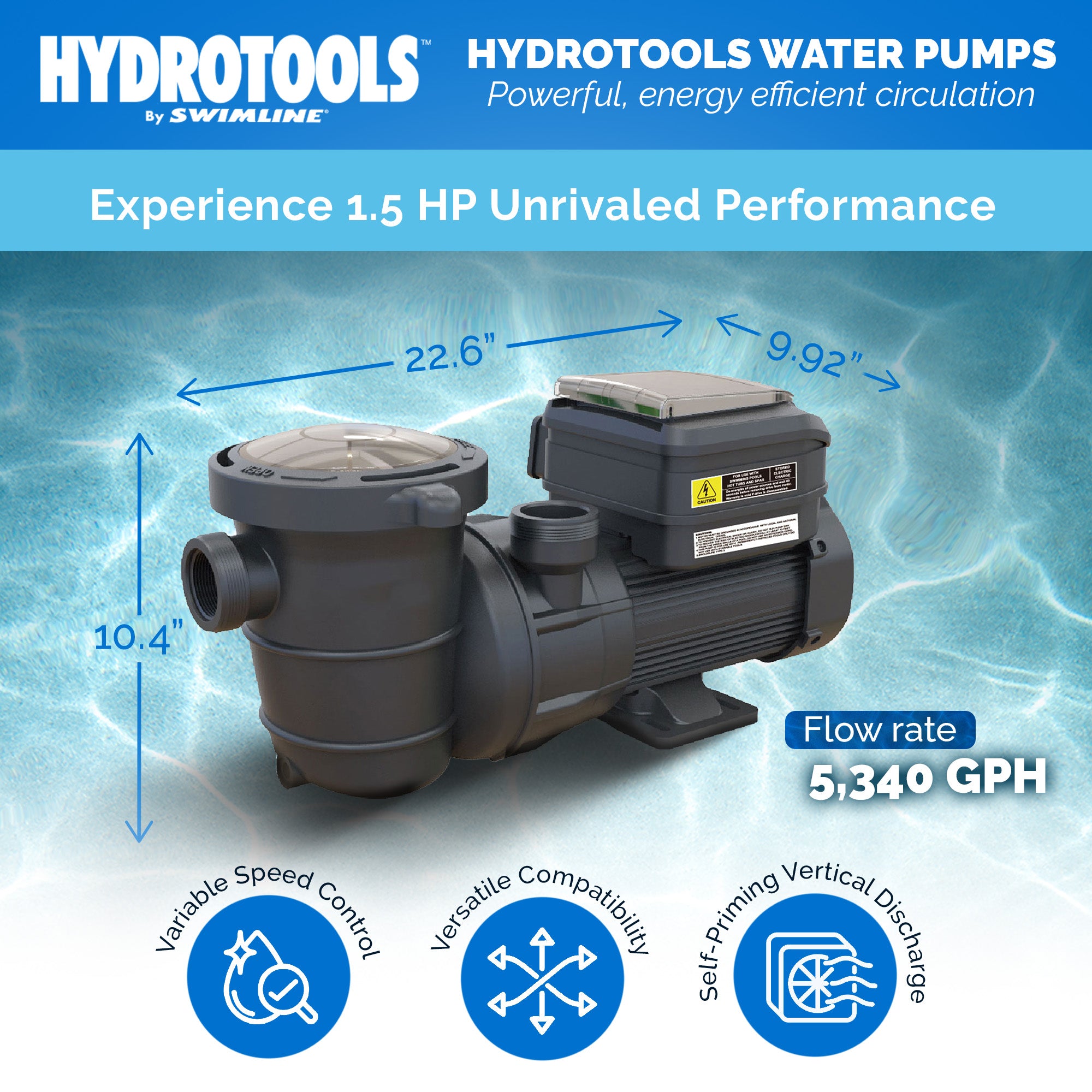 Hydro-Flo Variable Speed Above Ground Pool Pumps | 1.5 HP | 115V/230V