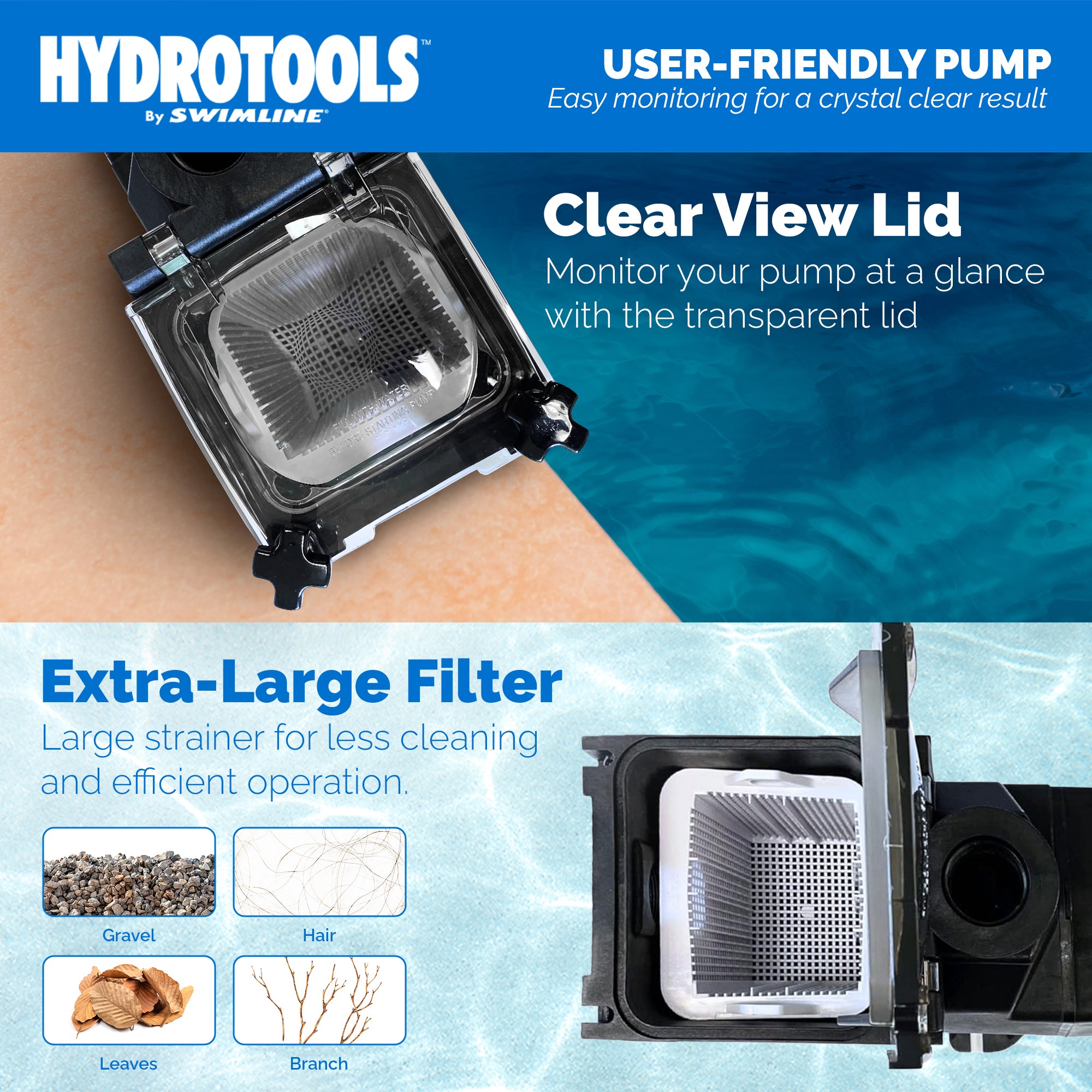 Hydro-Flo Super Inground Pool Pumps | 1.5 HP | Single Speed