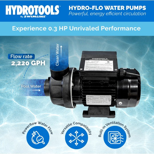 Hydro-Flo Above Ground Pool Pumps | 0.3–0.45 HP | Vertical Discharge