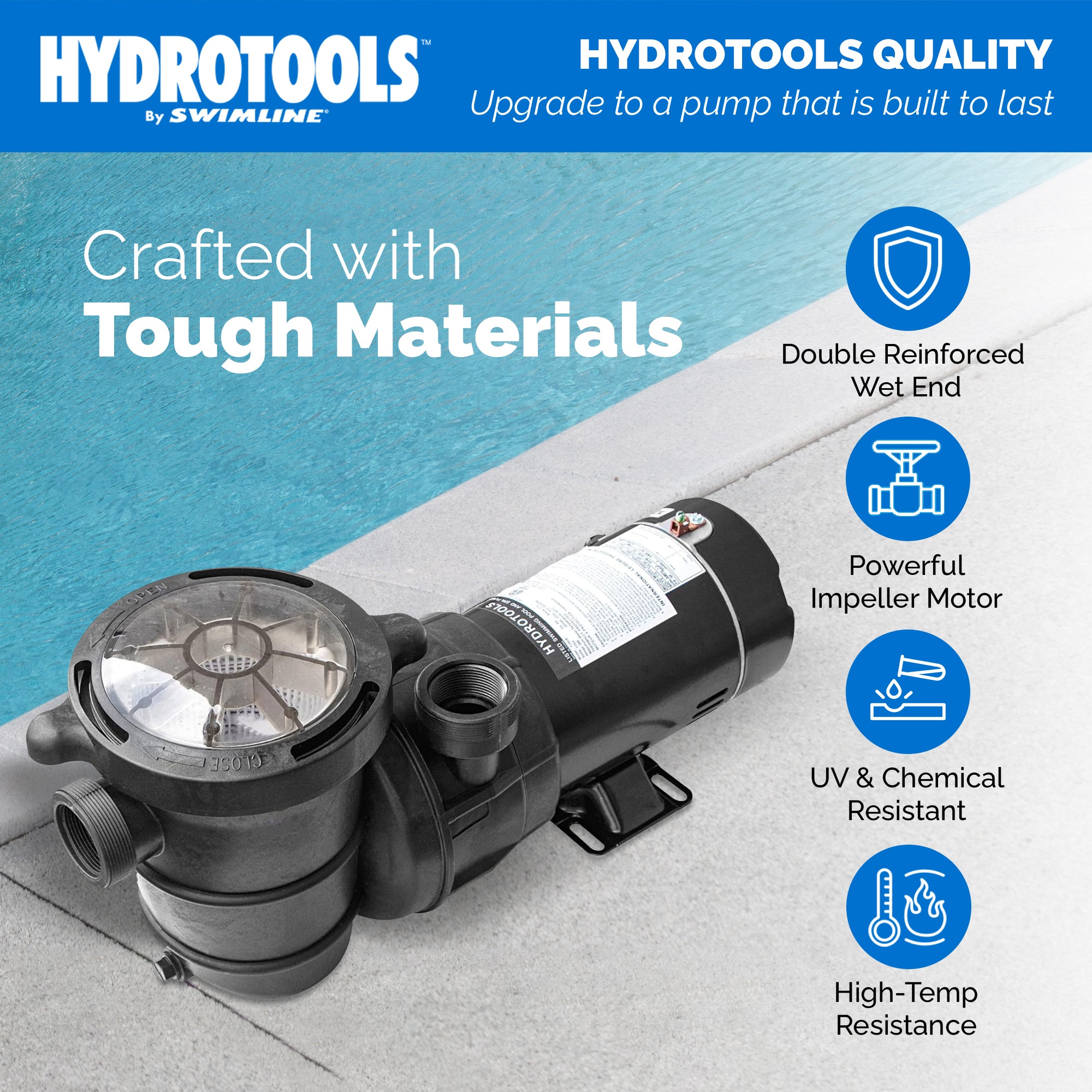 Hydro-Flo Above Ground Pool Pumps | 1 HP | 2-Speed | Vertical or Horizontal