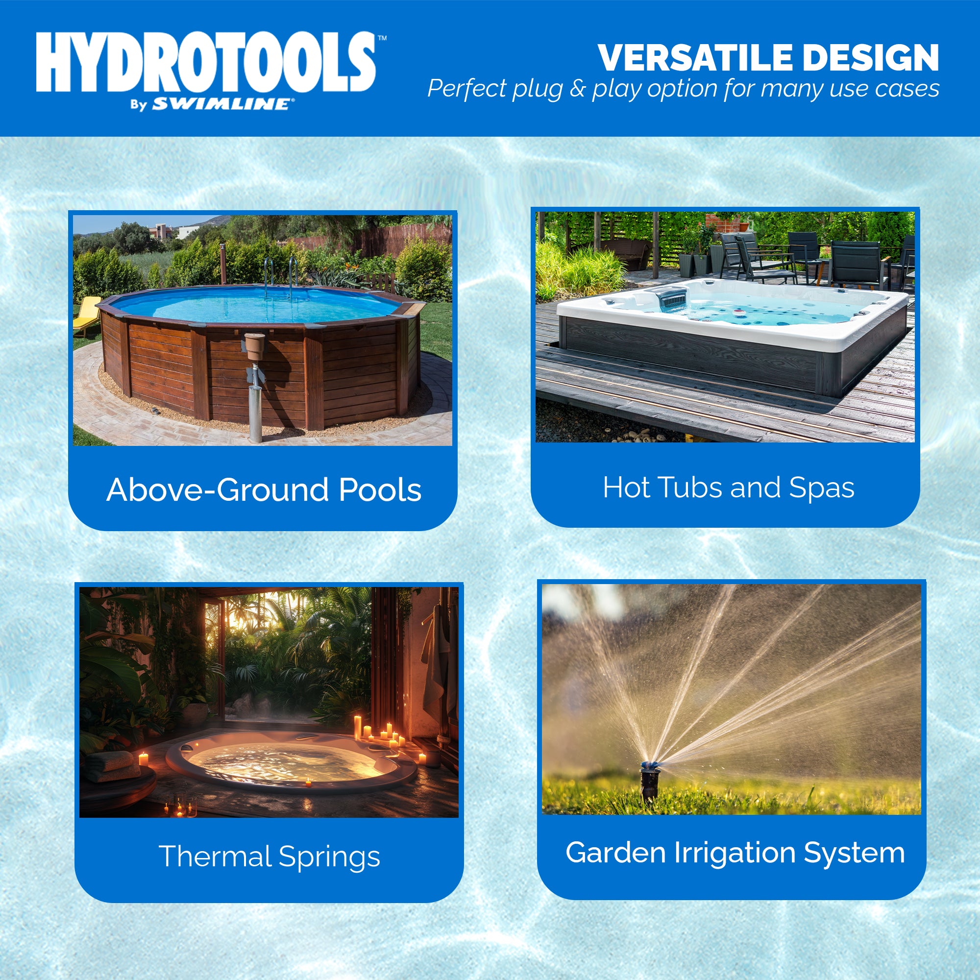 Hydro-Flo Above Ground Pool Pumps | 1.5 HP | Single Speed | Vertical or Horizontal
