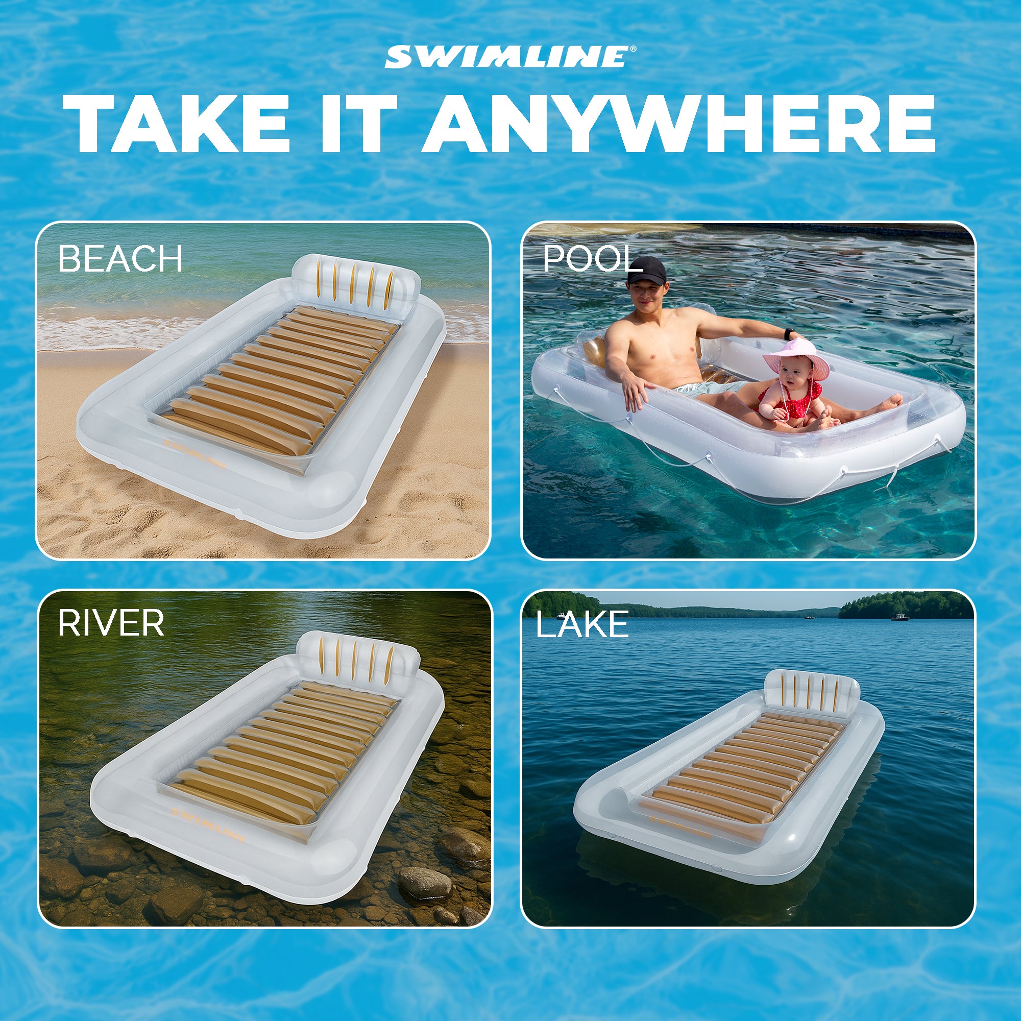 Suntan Tub Inflatable Pool Loungers | Multiple Colors & Styles