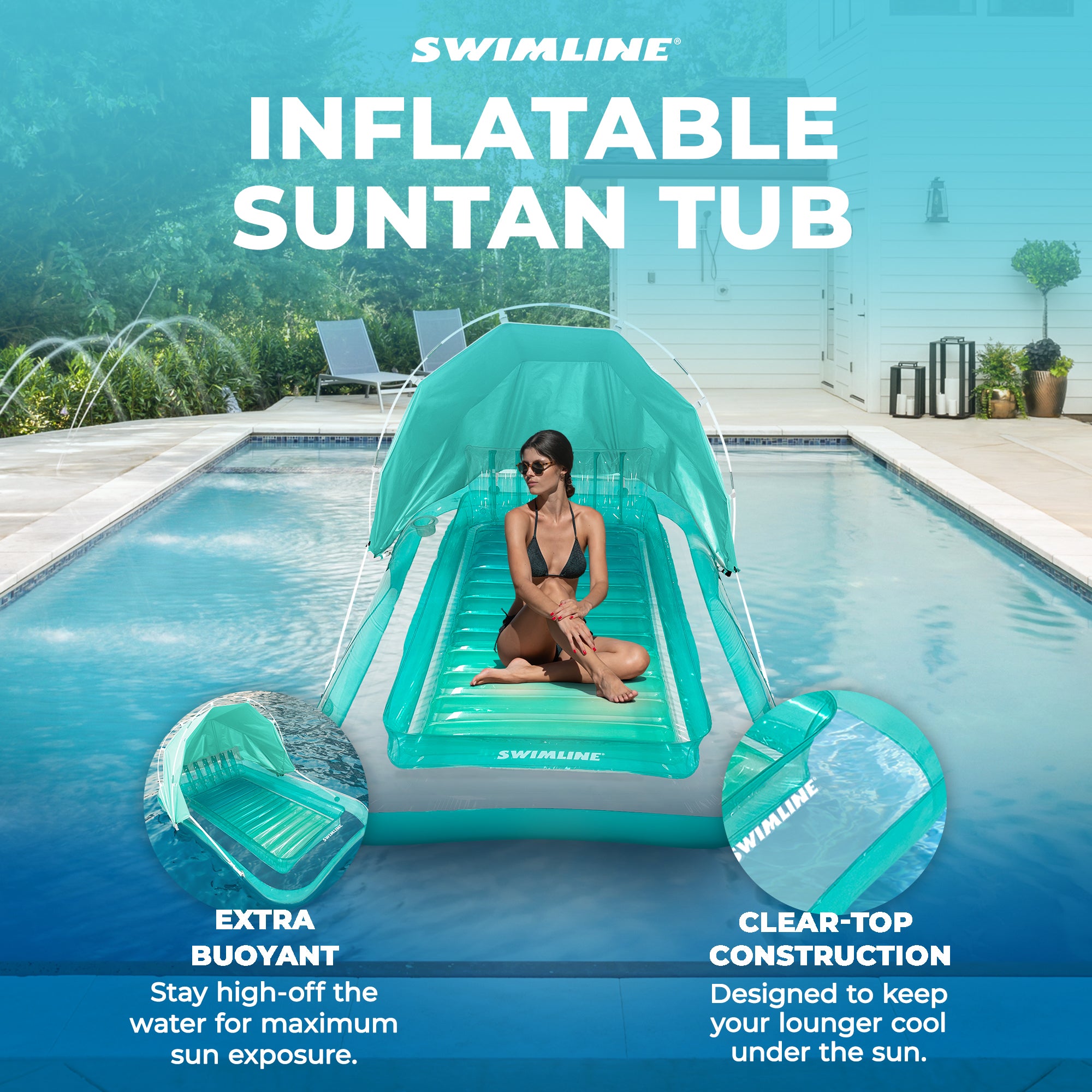 Suntan Tub Inflatable Pool Loungers | Multiple Colors & Styles