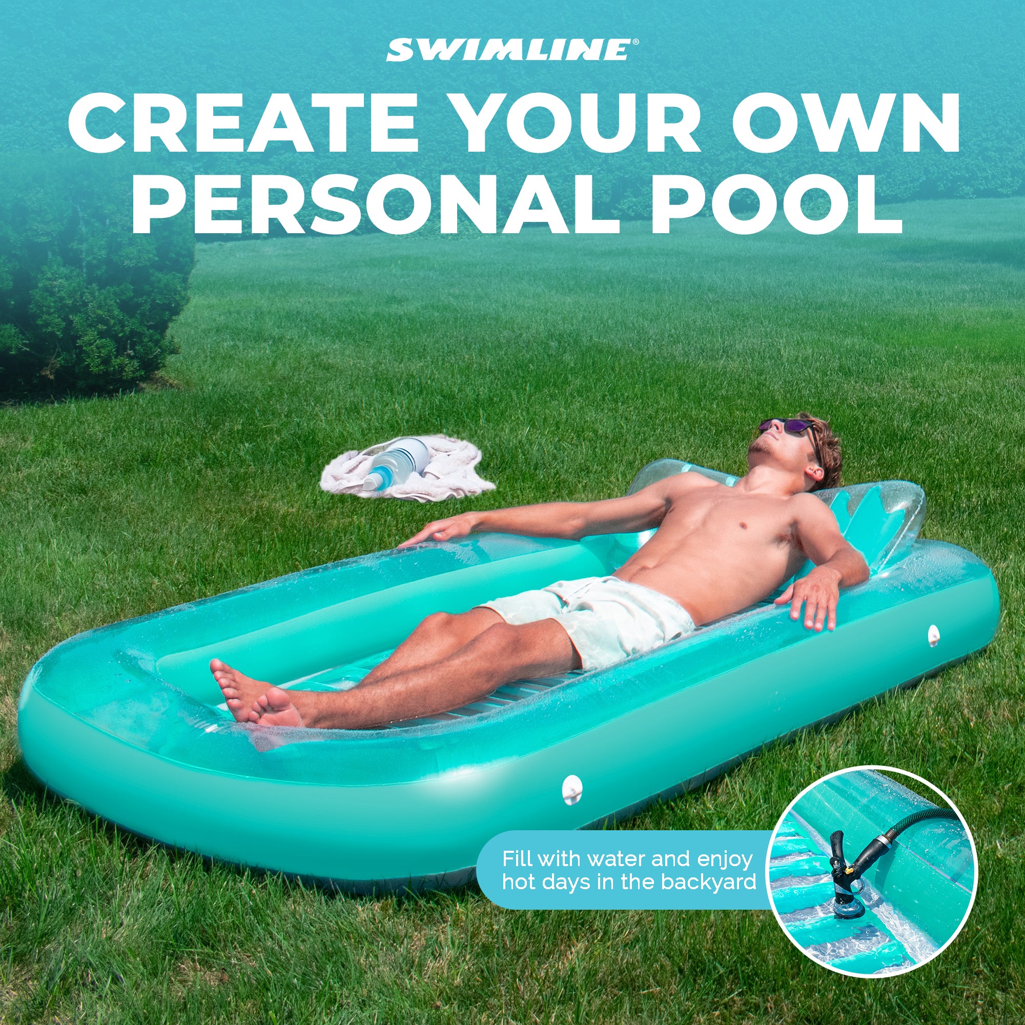 Suntan Tub Inflatable Pool Loungers | Multiple Colors & Styles