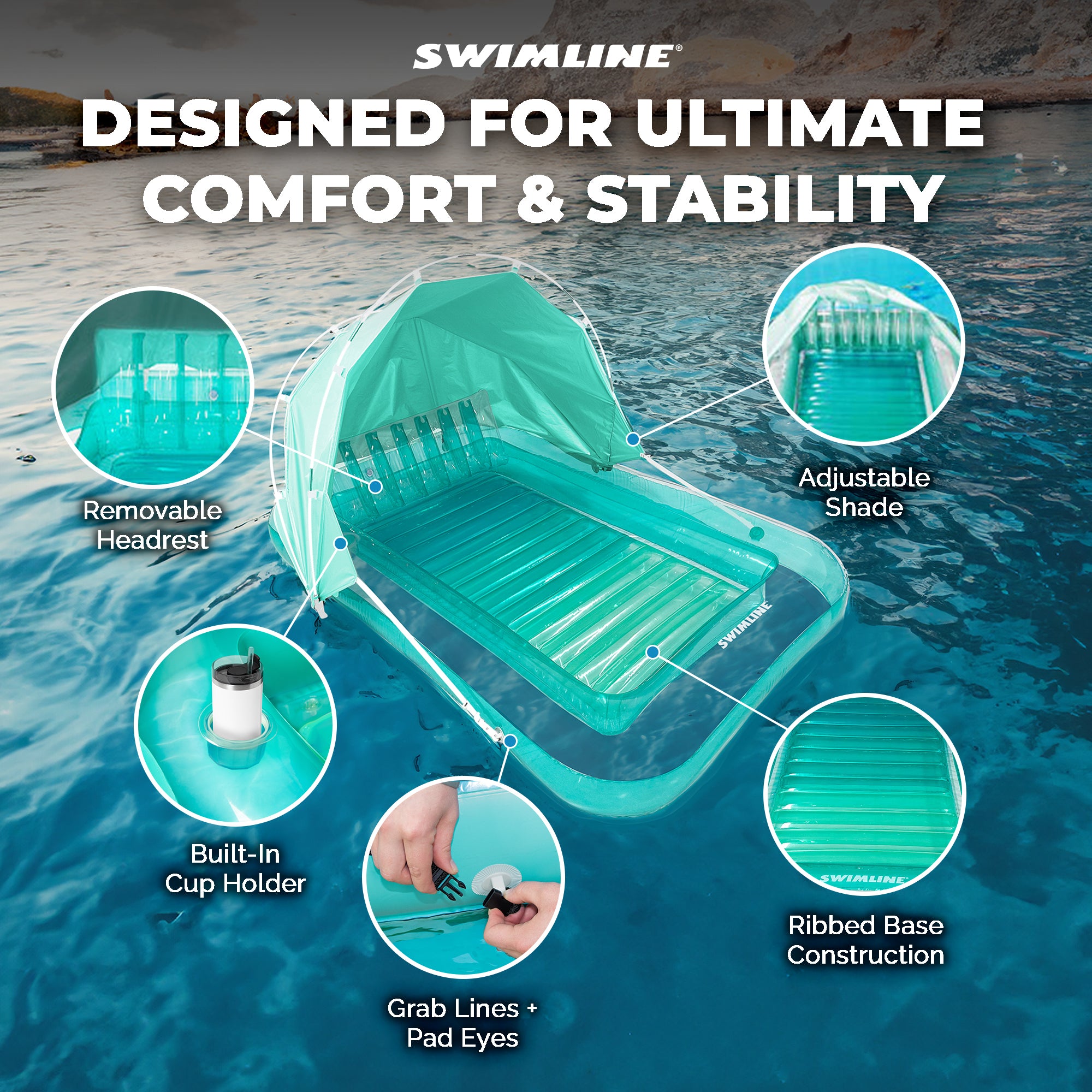 Suntan Tub Inflatable Pool Loungers | Multiple Colors & Styles