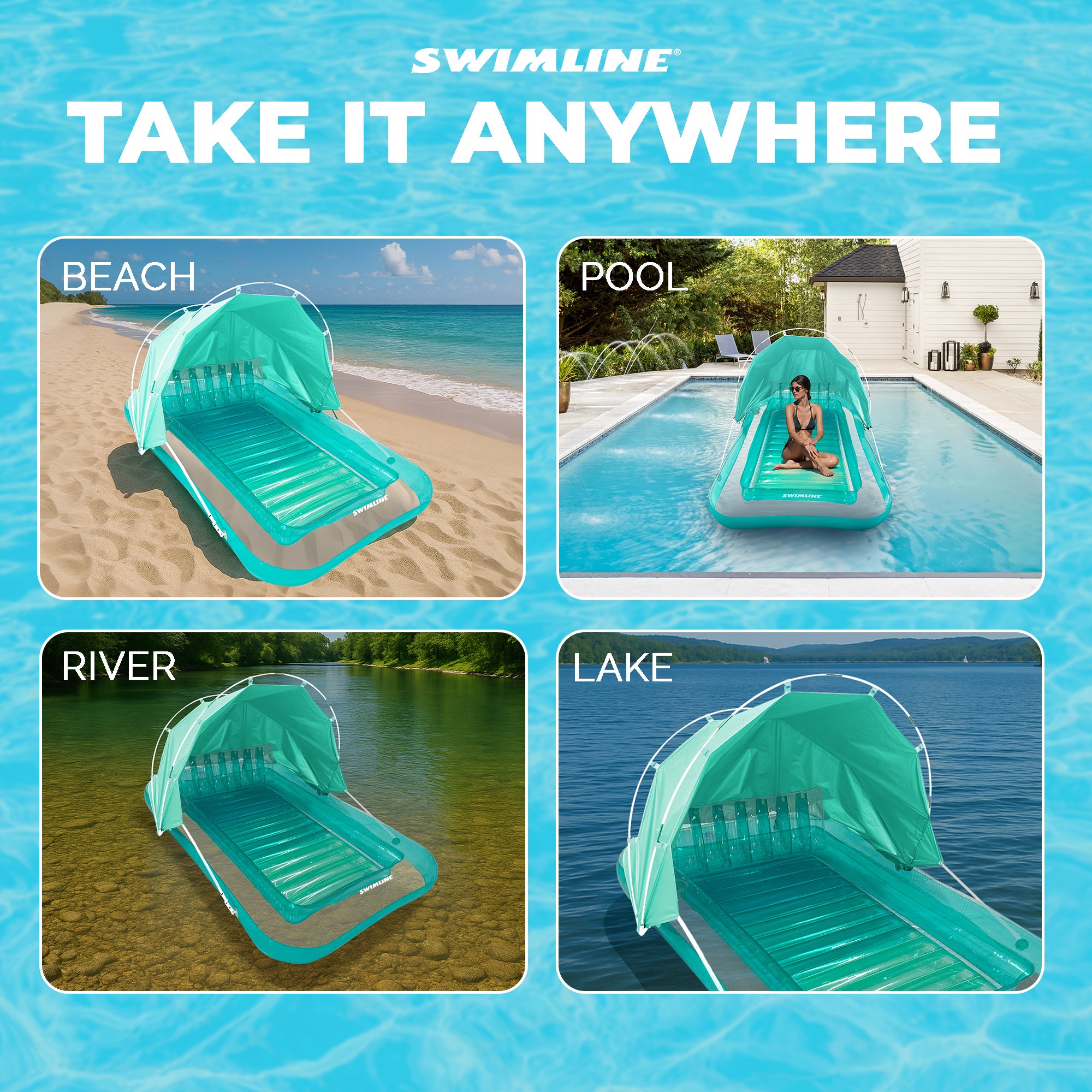 Suntan Tub Inflatable Pool Loungers | Multiple Colors & Styles