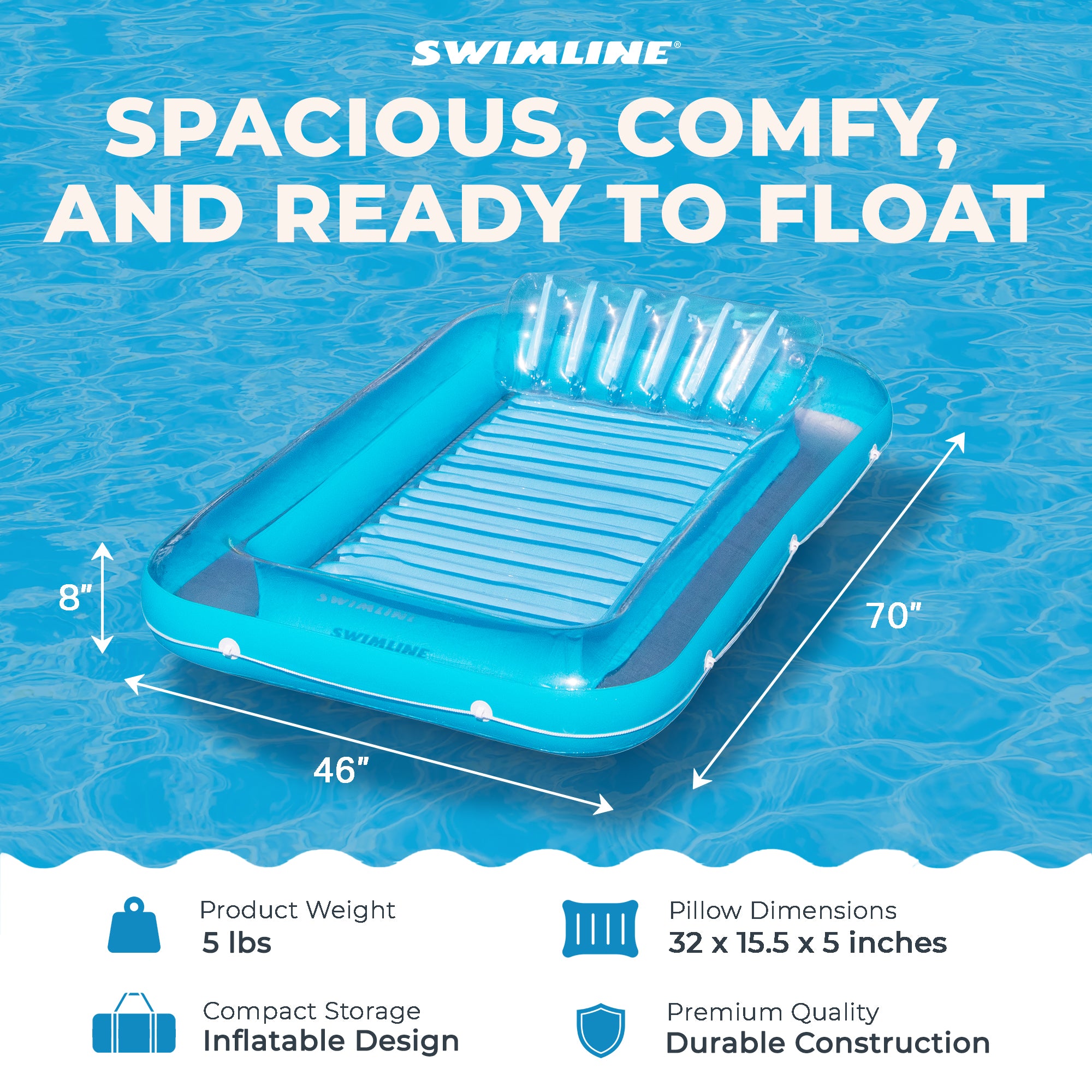 Suntan Tub Inflatable Pool Loungers | Multiple Colors & Styles
