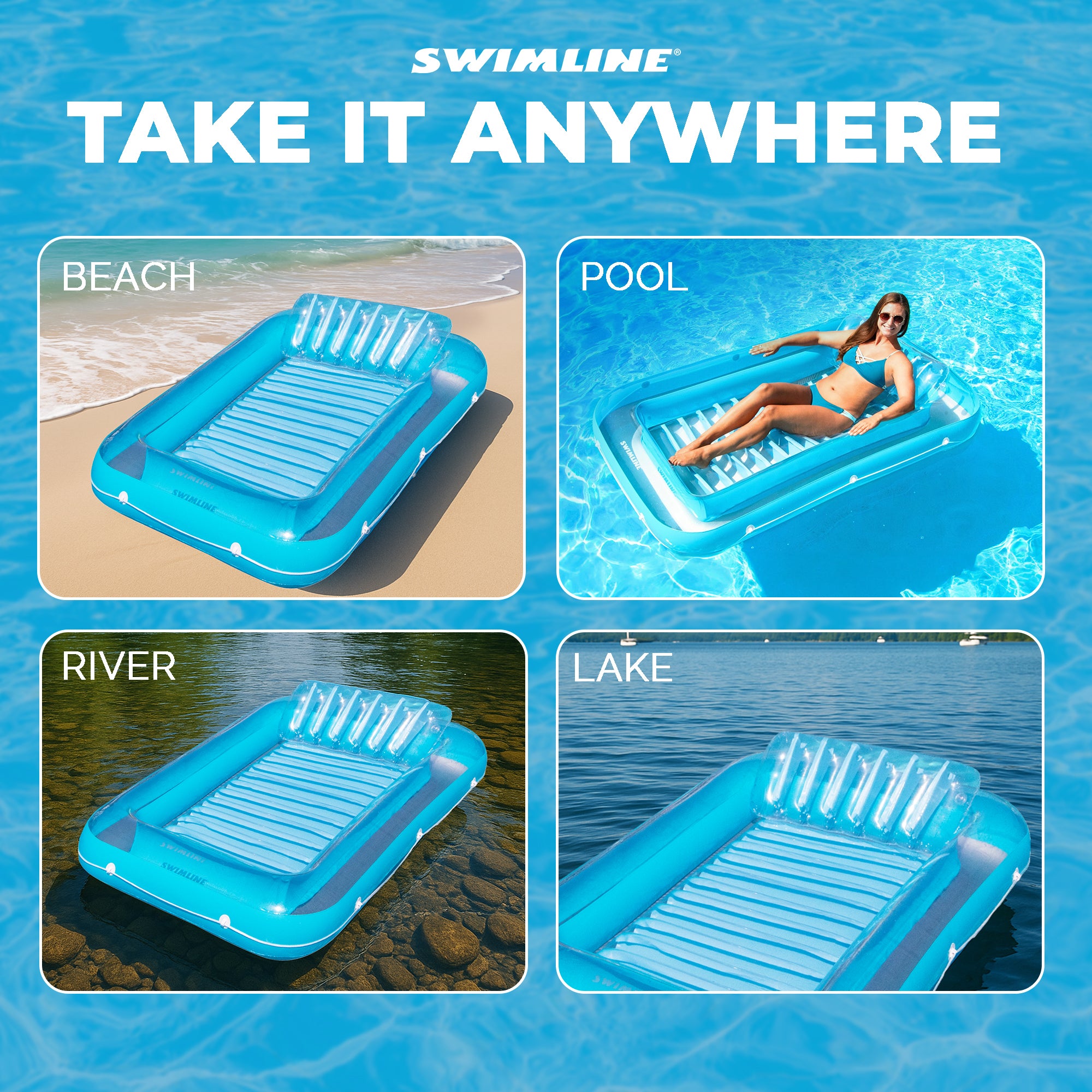 Suntan Tub Inflatable Pool Loungers | Multiple Colors & Styles