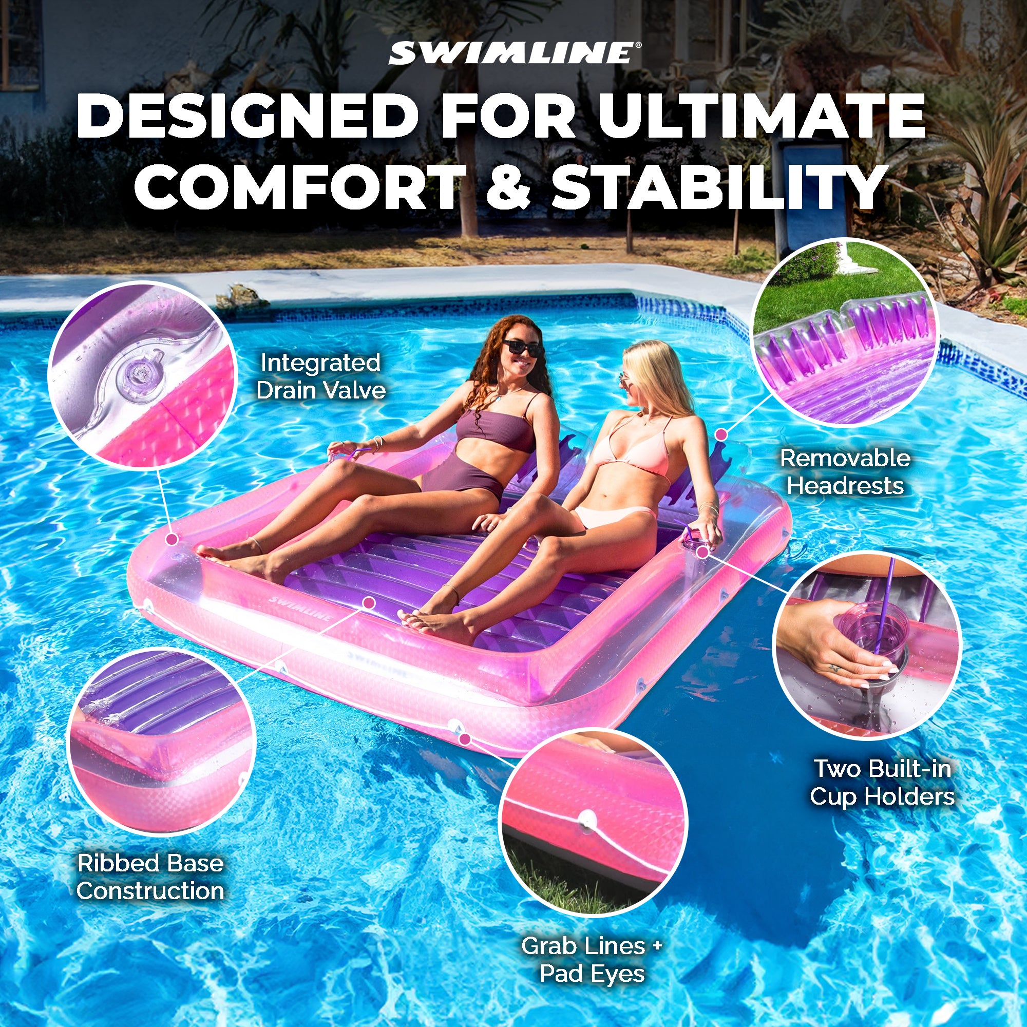 Suntan Tub Inflatable Pool Loungers | Multiple Colors & Styles