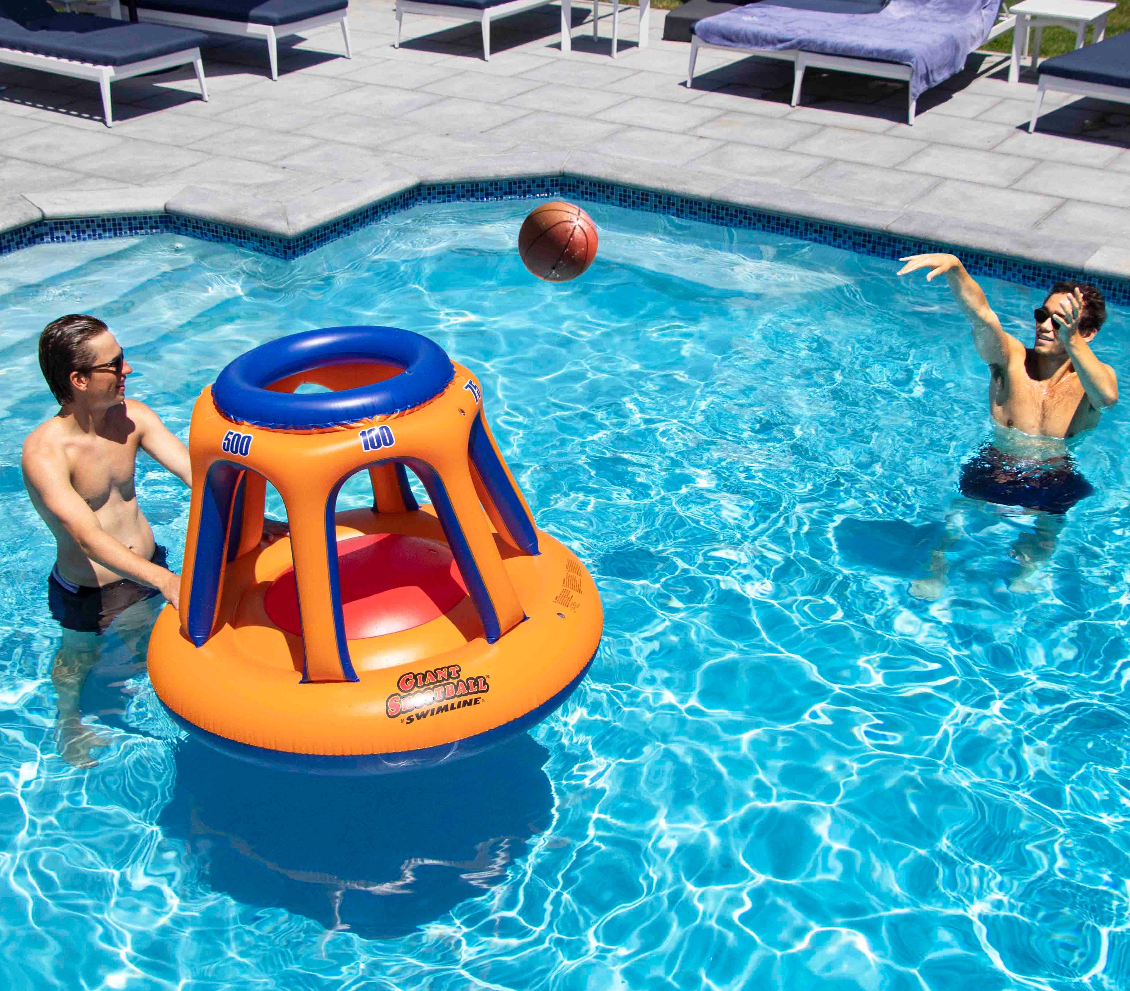 Giant Shootball | Floating Pool Basketball Game | Multiple Hoops
