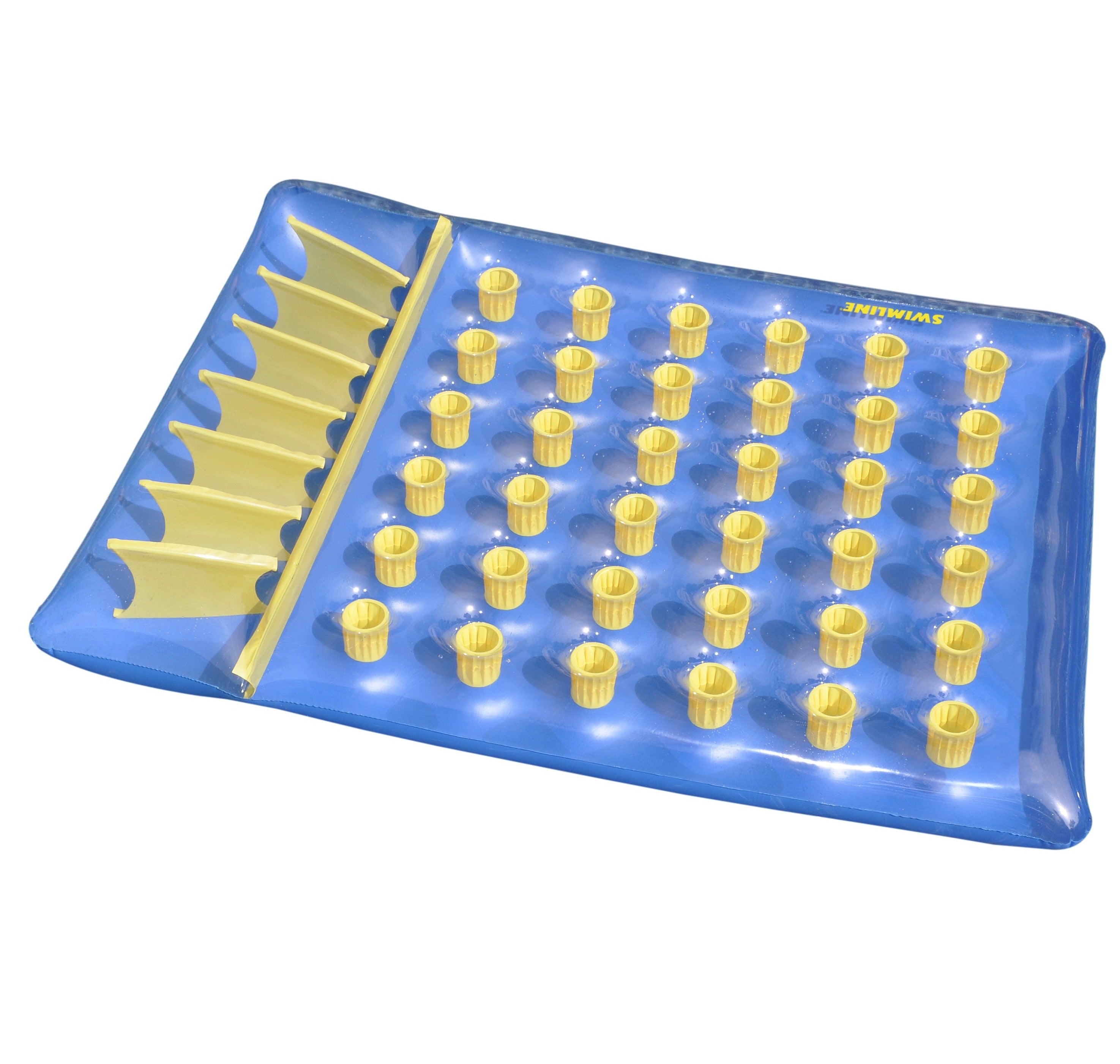 36 Pocket Inflatable Dual Double French Mattress Blue/Yellow