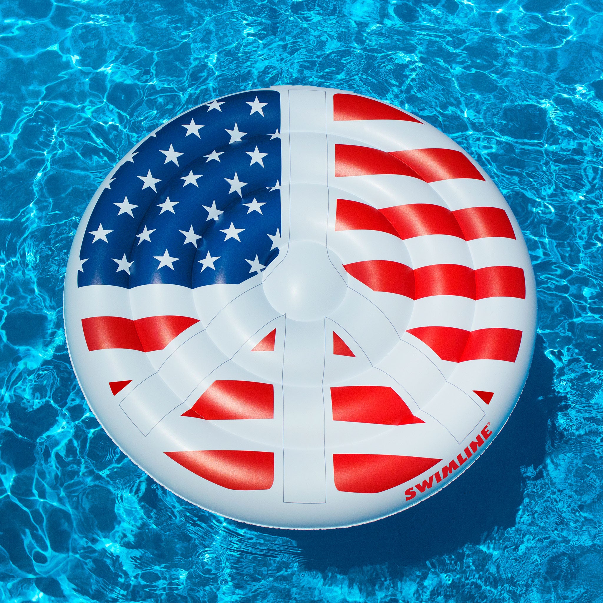 Americana™ Peace Island | 60" Patriotic Pool Float | Peace Sign