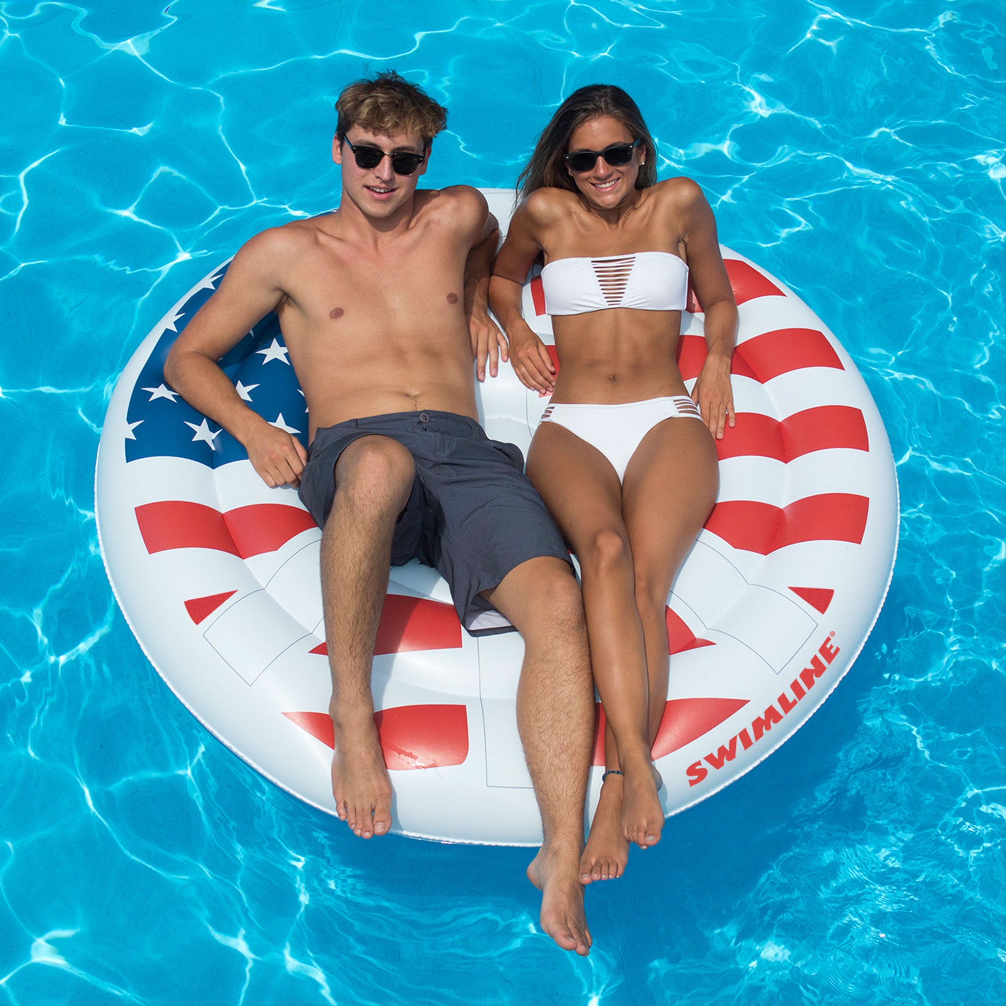 Americana™ Peace Island | 60" Patriotic Pool Float | Peace Sign