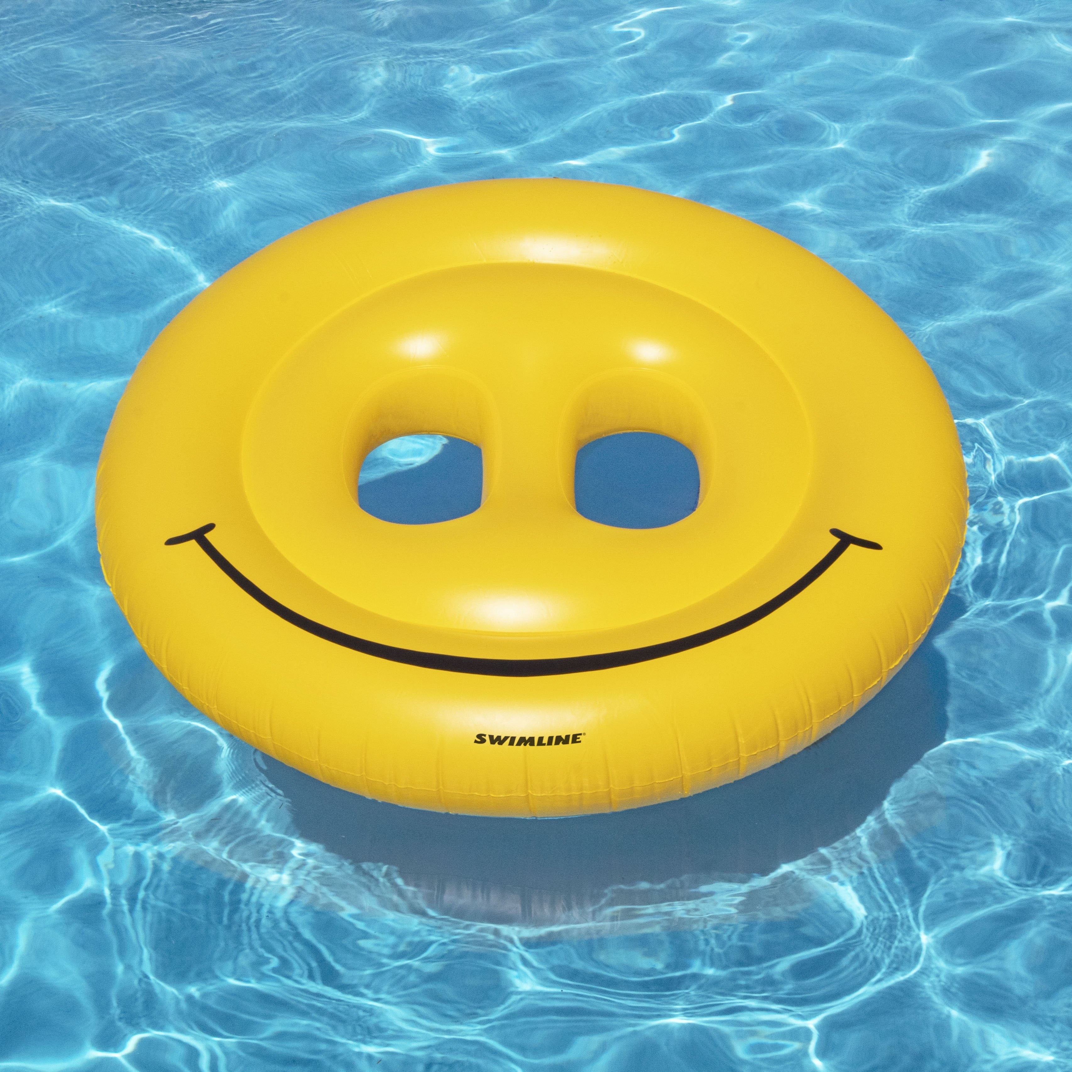 Smiley Face Pool Island Float | 70" | Novelty Inflatable