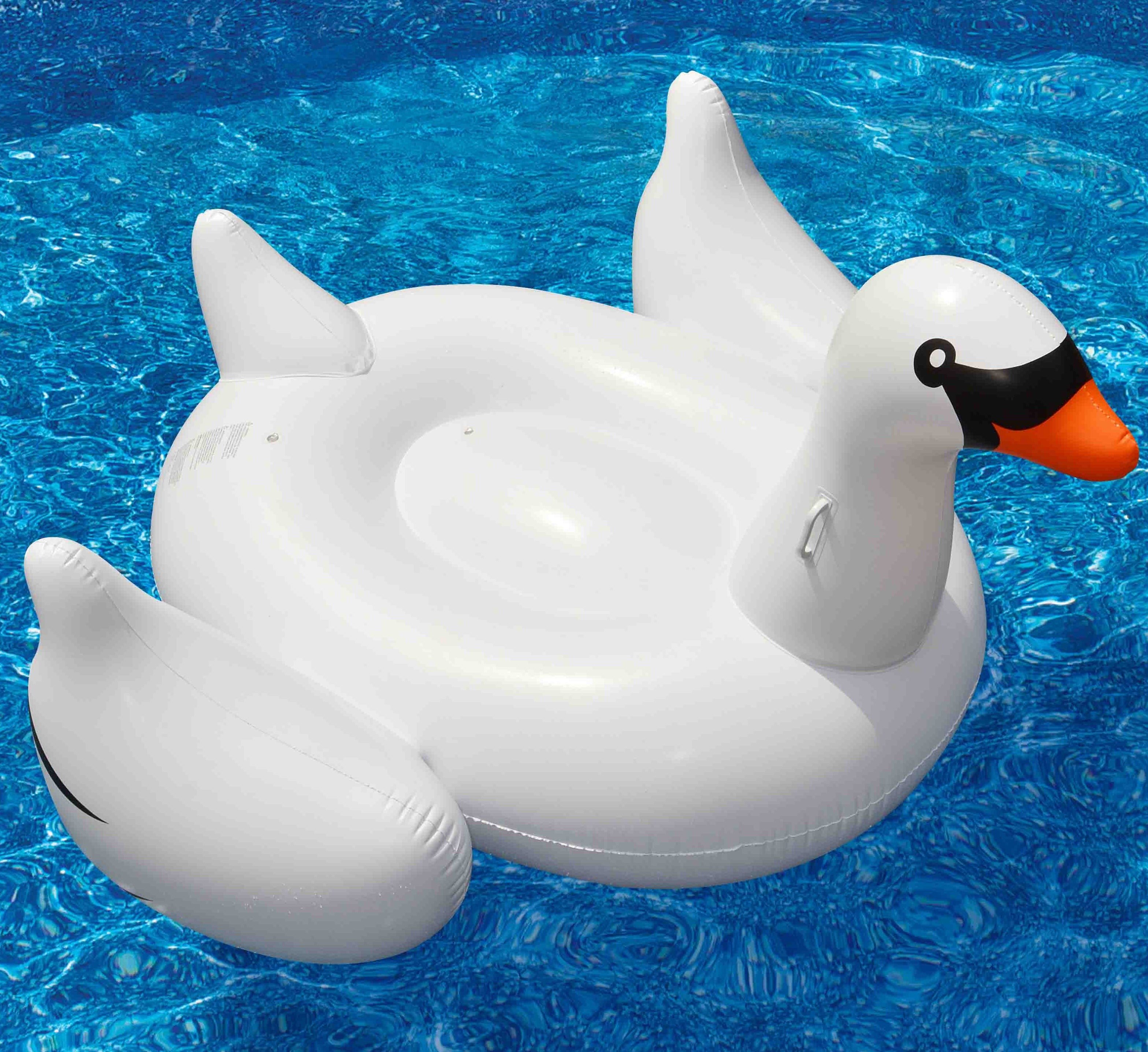 Giant Inflatable Swan Float | Ride-On Lounger | Stable Design