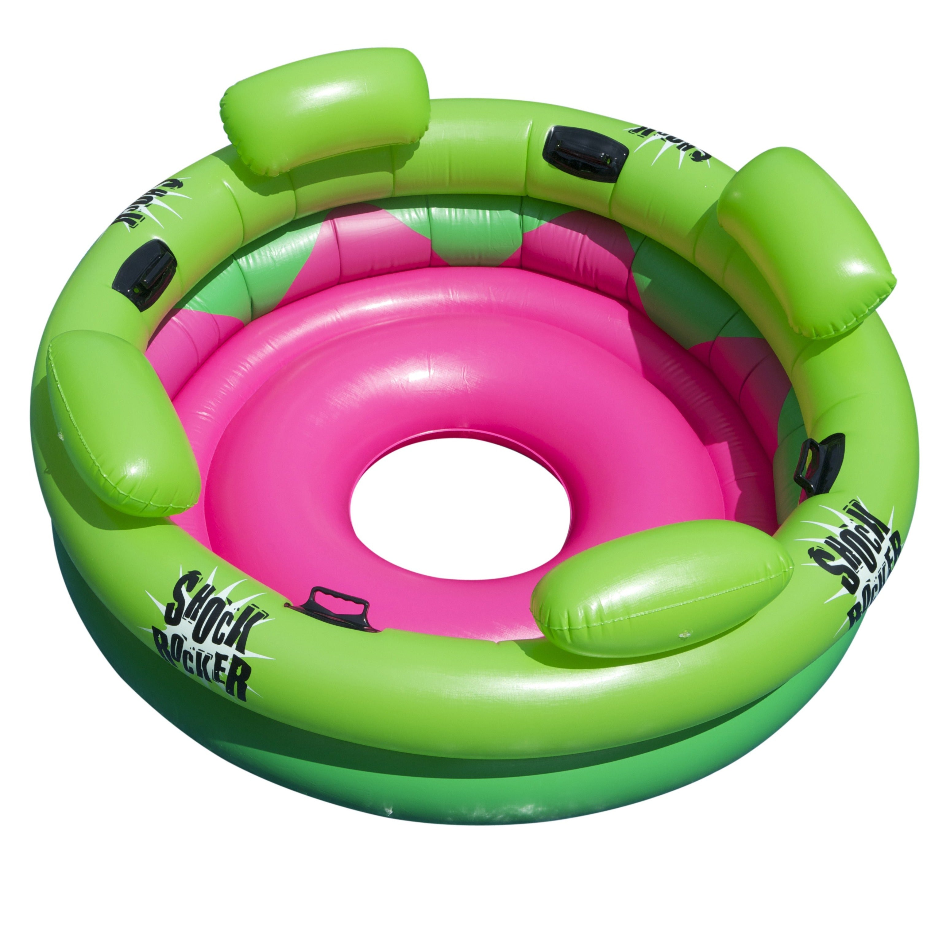 Shock Rocker Pool Float | 75" x 75" | Fits 4 | Rocking Ride-On