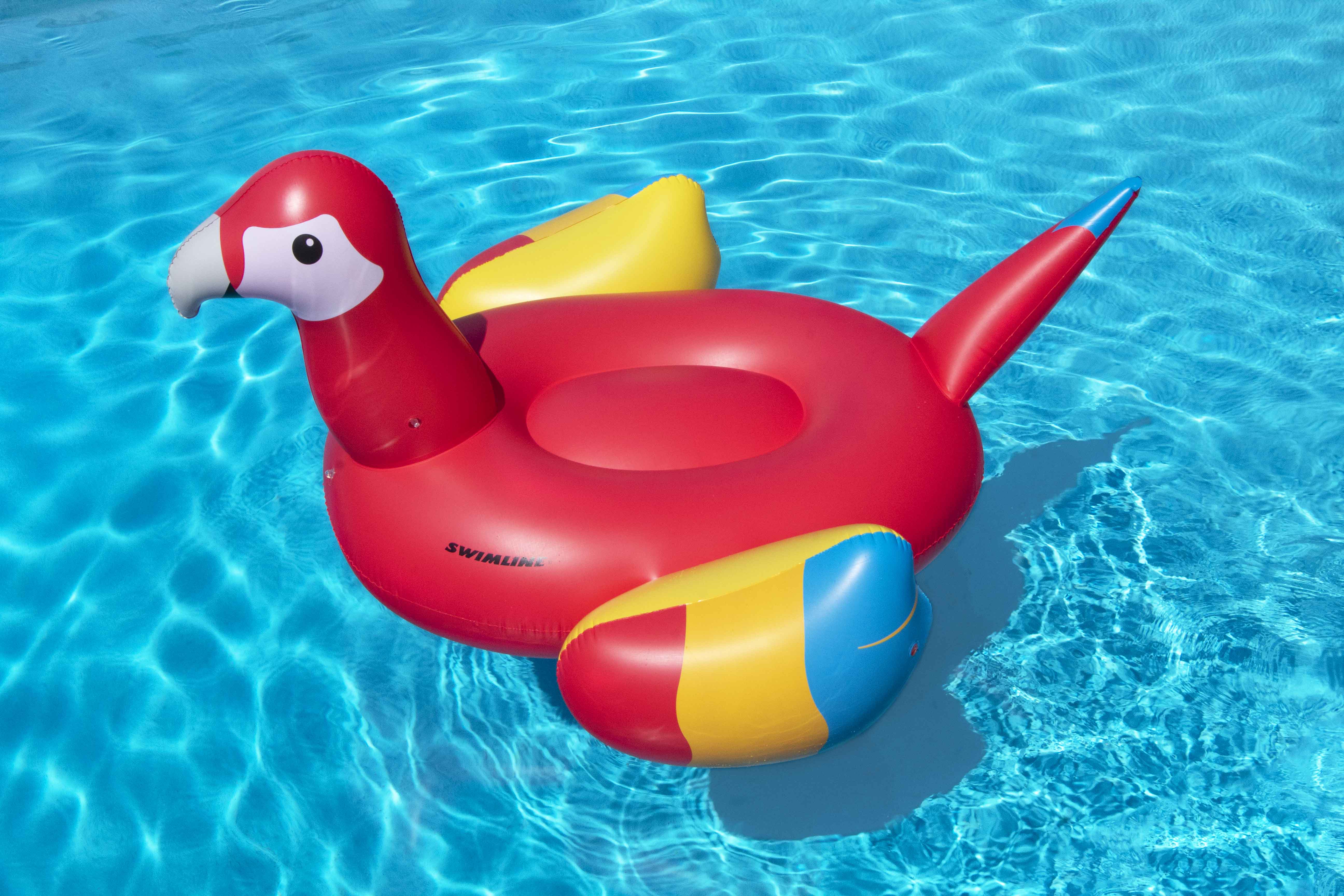 Giant Parrot Pool Float | Ride-On | 1-3 Riders | Stable Design
