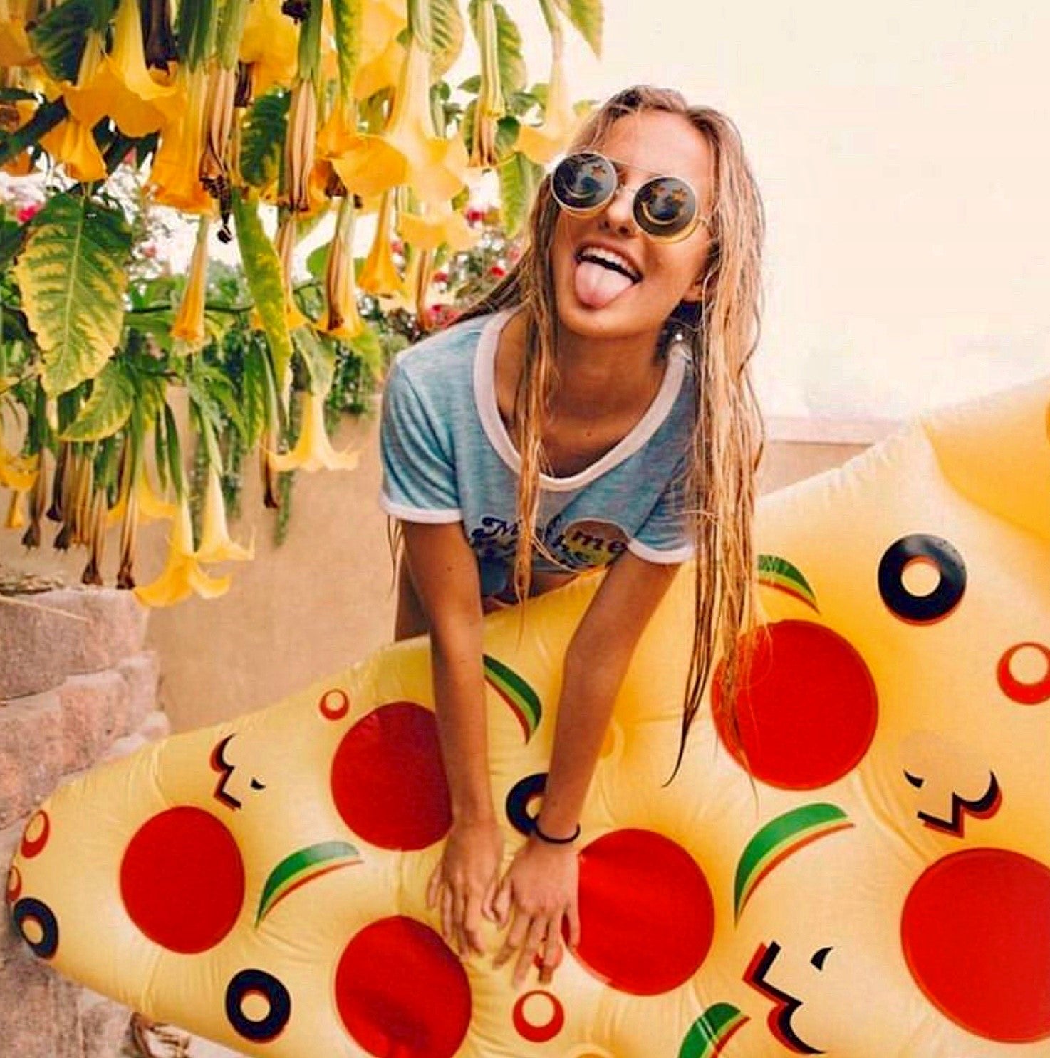 Pizza Slice Pool Float | 76" x 62" | 2 Cupholders | Connectable