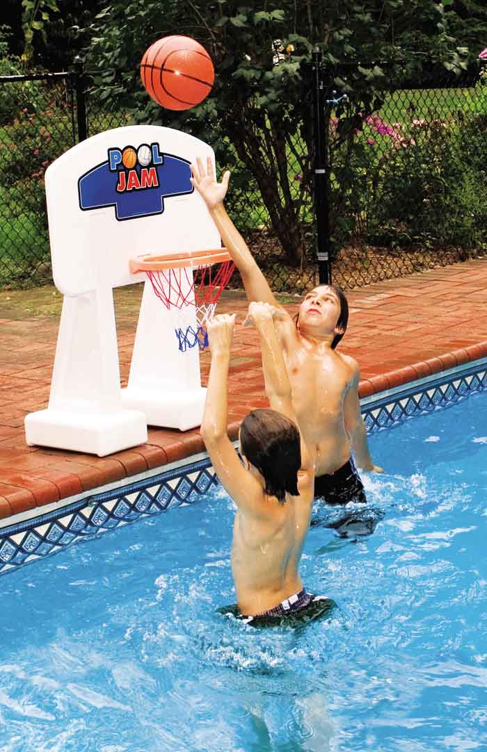 Pool Jam Pro Basketball Game | Free-Standing | Plastic Rim | Fillable Base