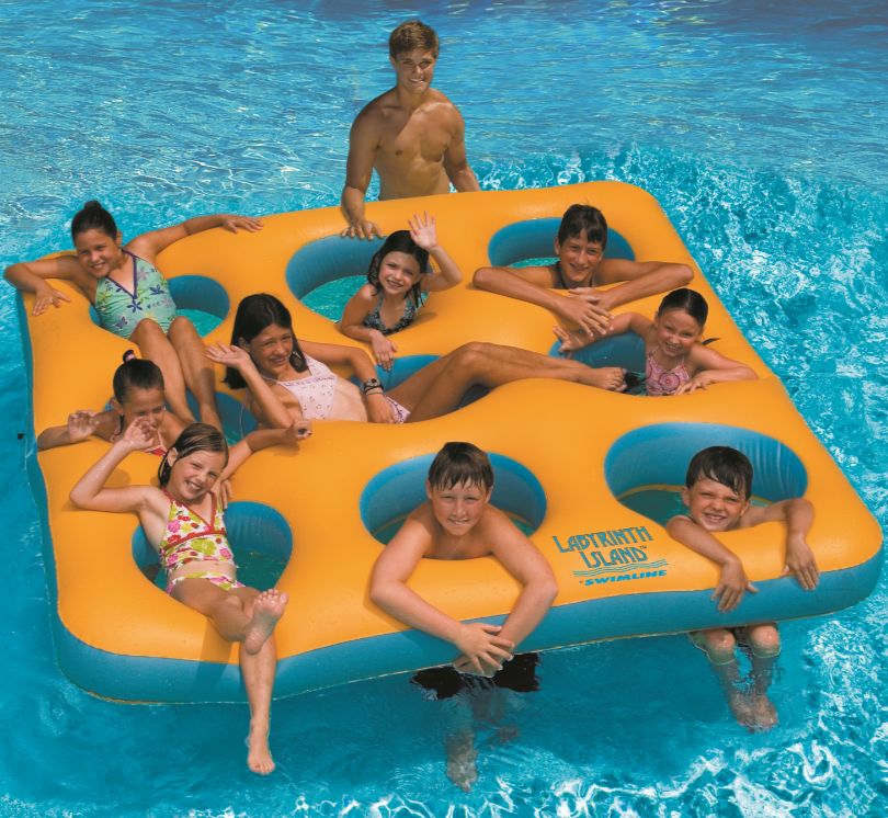 Labyrinth Island Pool Float | 90" x 90" | Fits Up to 9 People