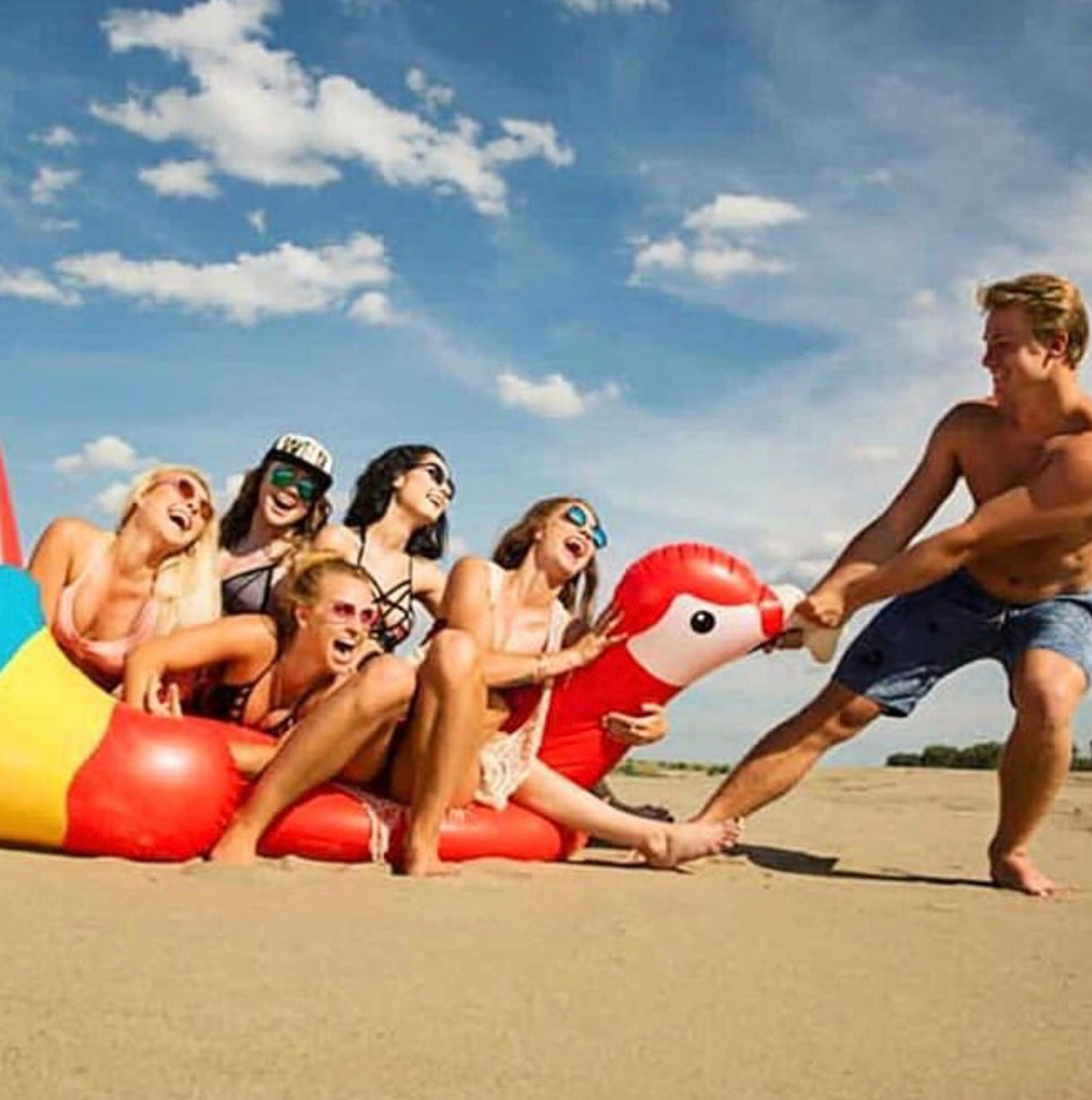 Giant Parrot Pool Float | Ride-On | 1-3 Riders | Stable Design
